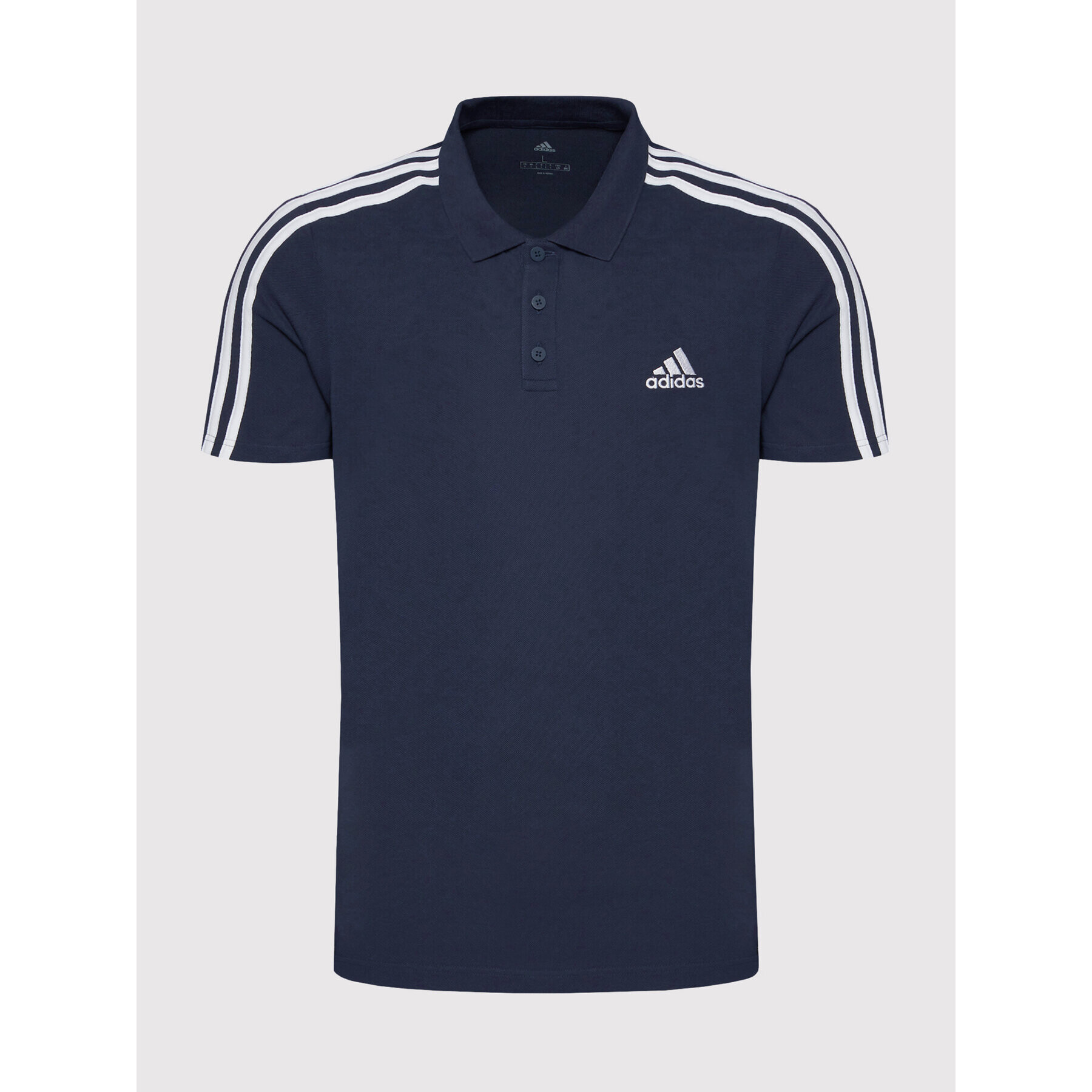 adidas Polo majica Aeroready Essentials Pique Embroidered Small Logo 3-Stripes GK9100 Mornarsko modra Regular Fit - Pepit.si