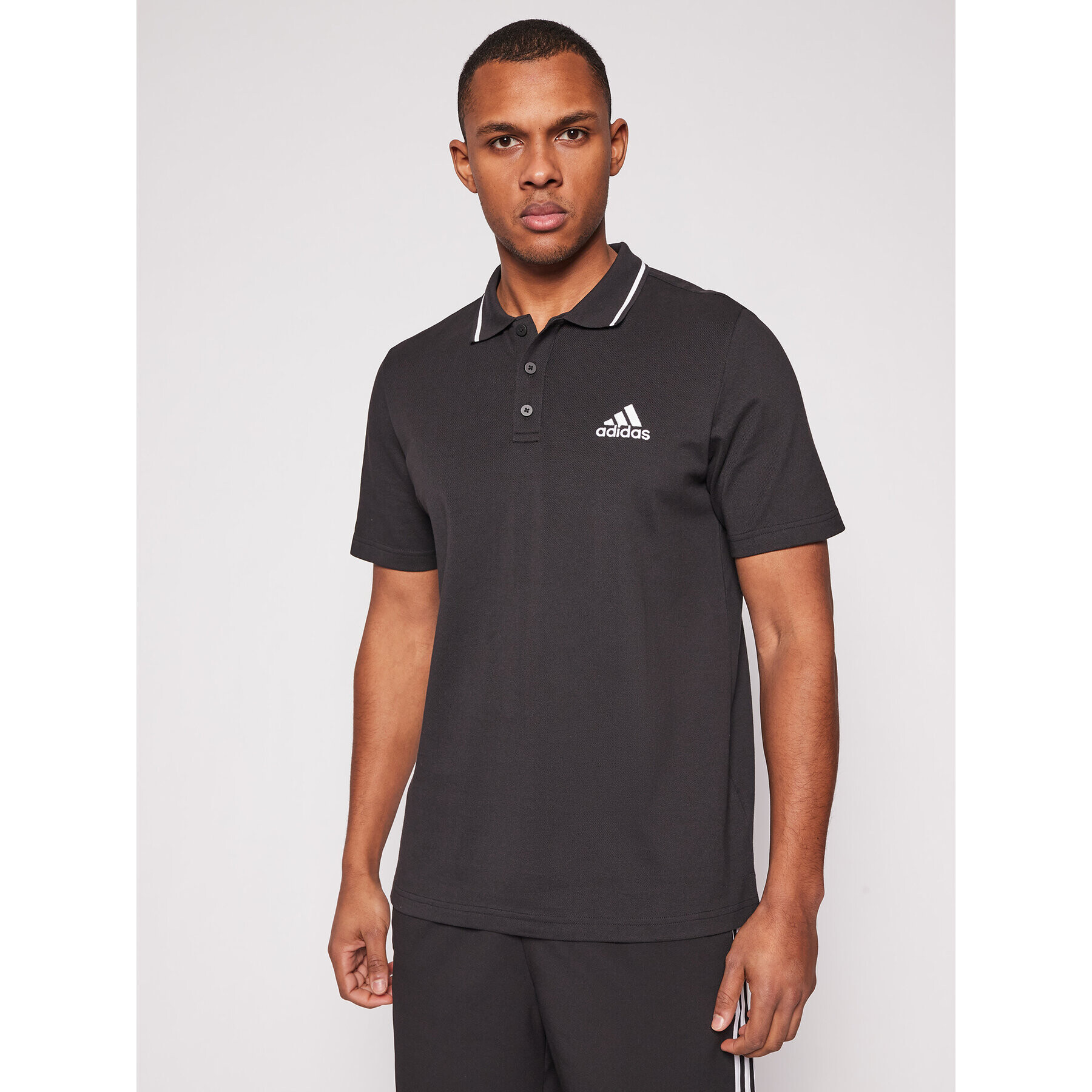 adidas Polo majica M Sl Pq Ps GK9027 Črna Regular Fit - Pepit.si