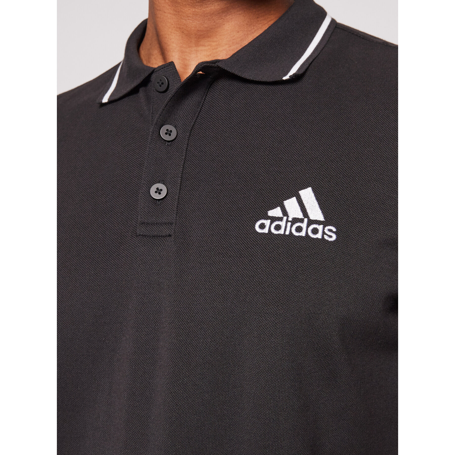 adidas Polo majica M Sl Pq Ps GK9027 Črna Regular Fit - Pepit.si