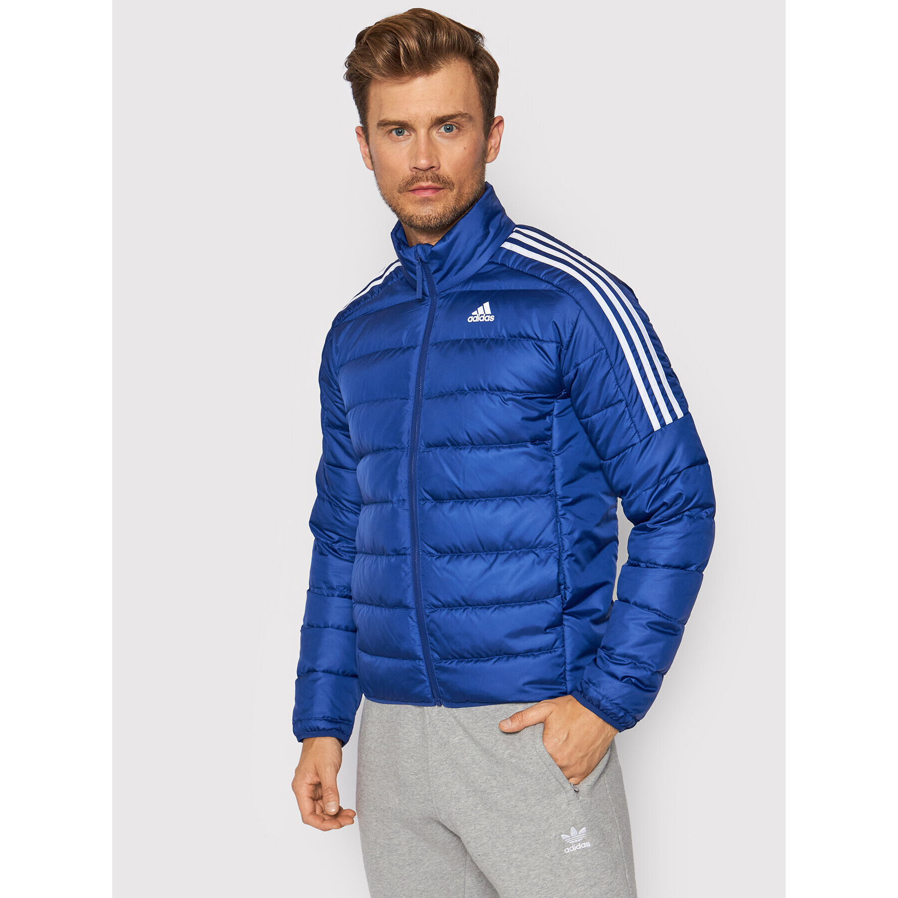 adidas Performance adidas Puhovka Essentials GT9173 Mornarsko modra Slim Fit - Pepit.si