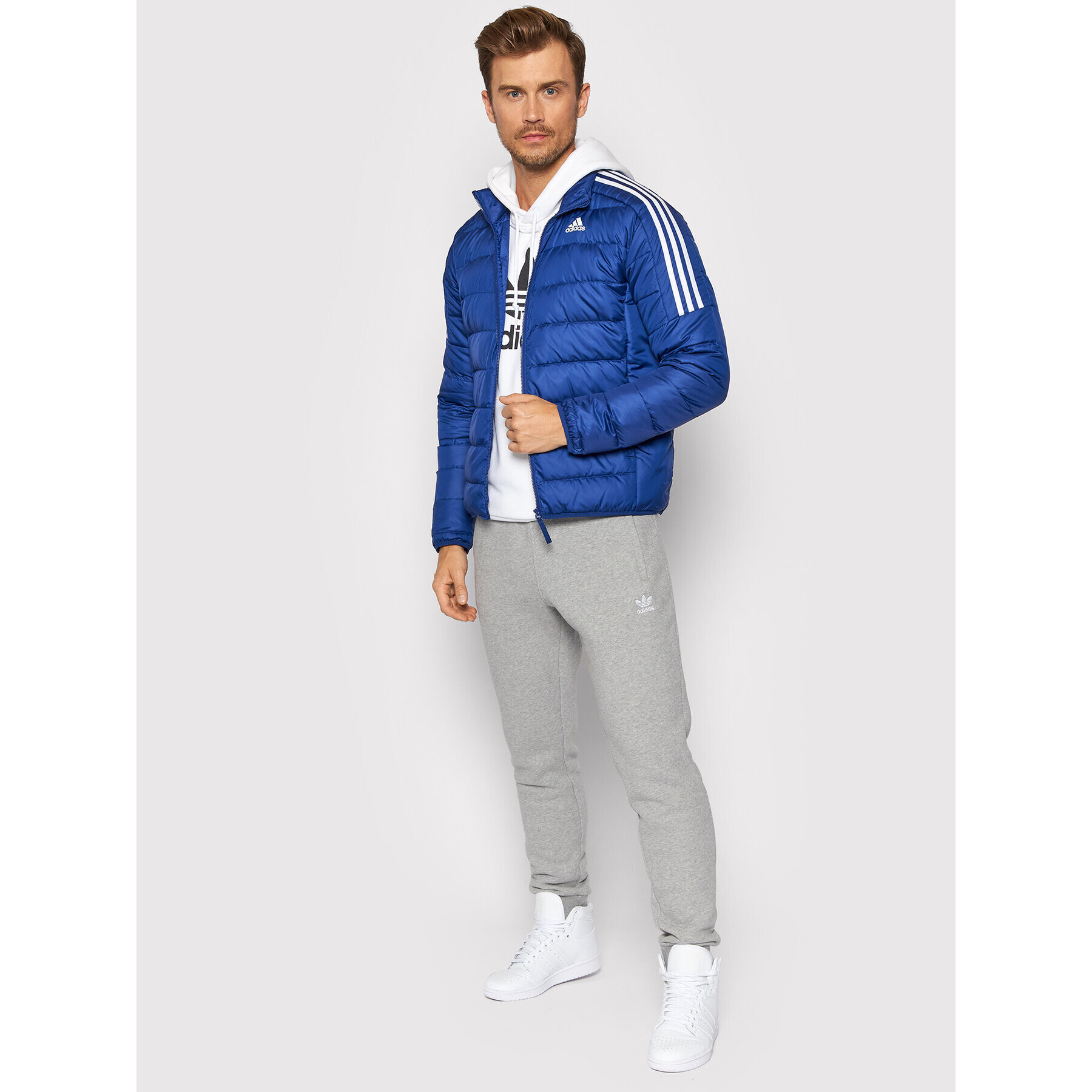 adidas Performance adidas Puhovka Essentials GT9173 Mornarsko modra Slim Fit - Pepit.si