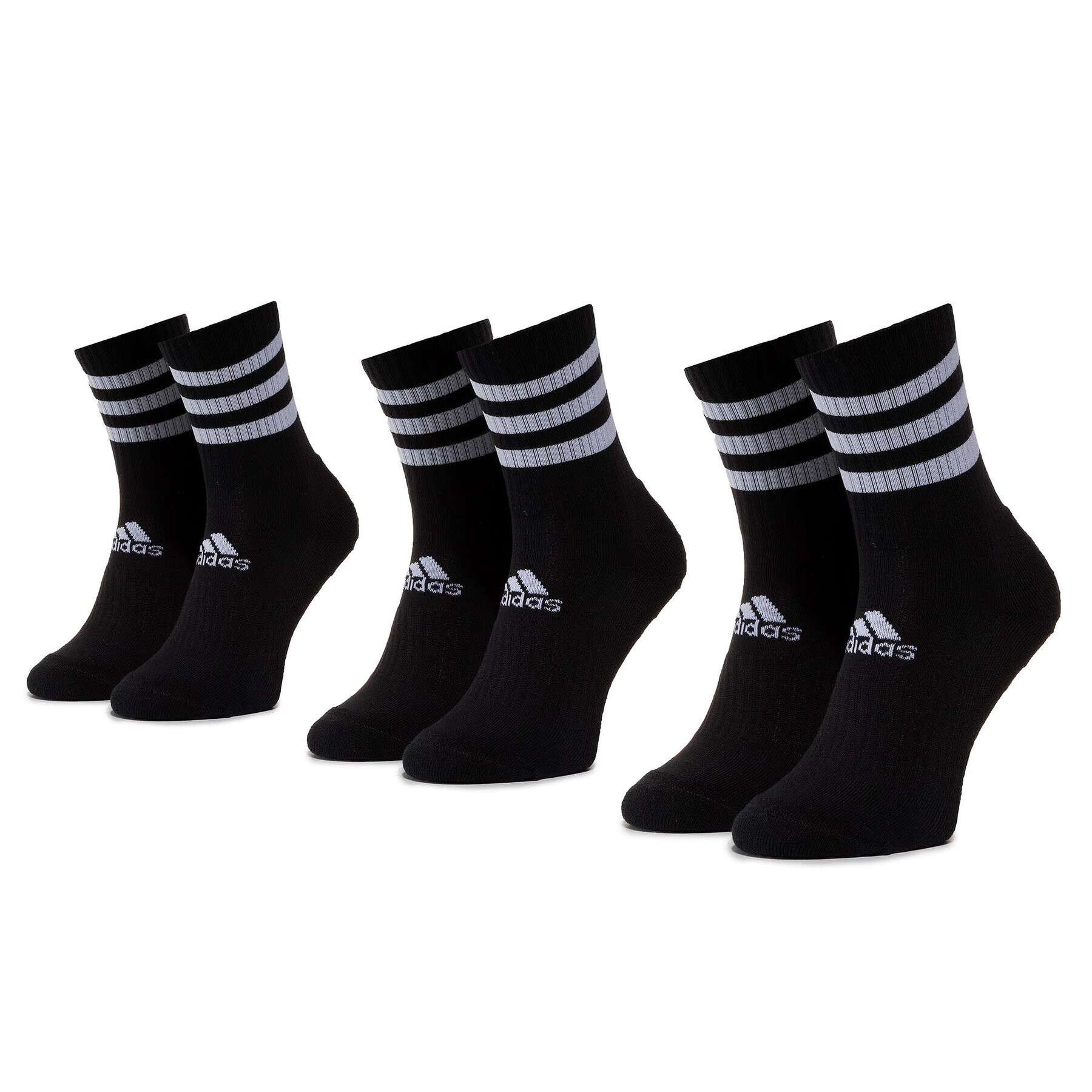 adidas Set 3 parov unisex visokih nogavic 3s Csh Crw3p DZ9347 Črna - Pepit.si