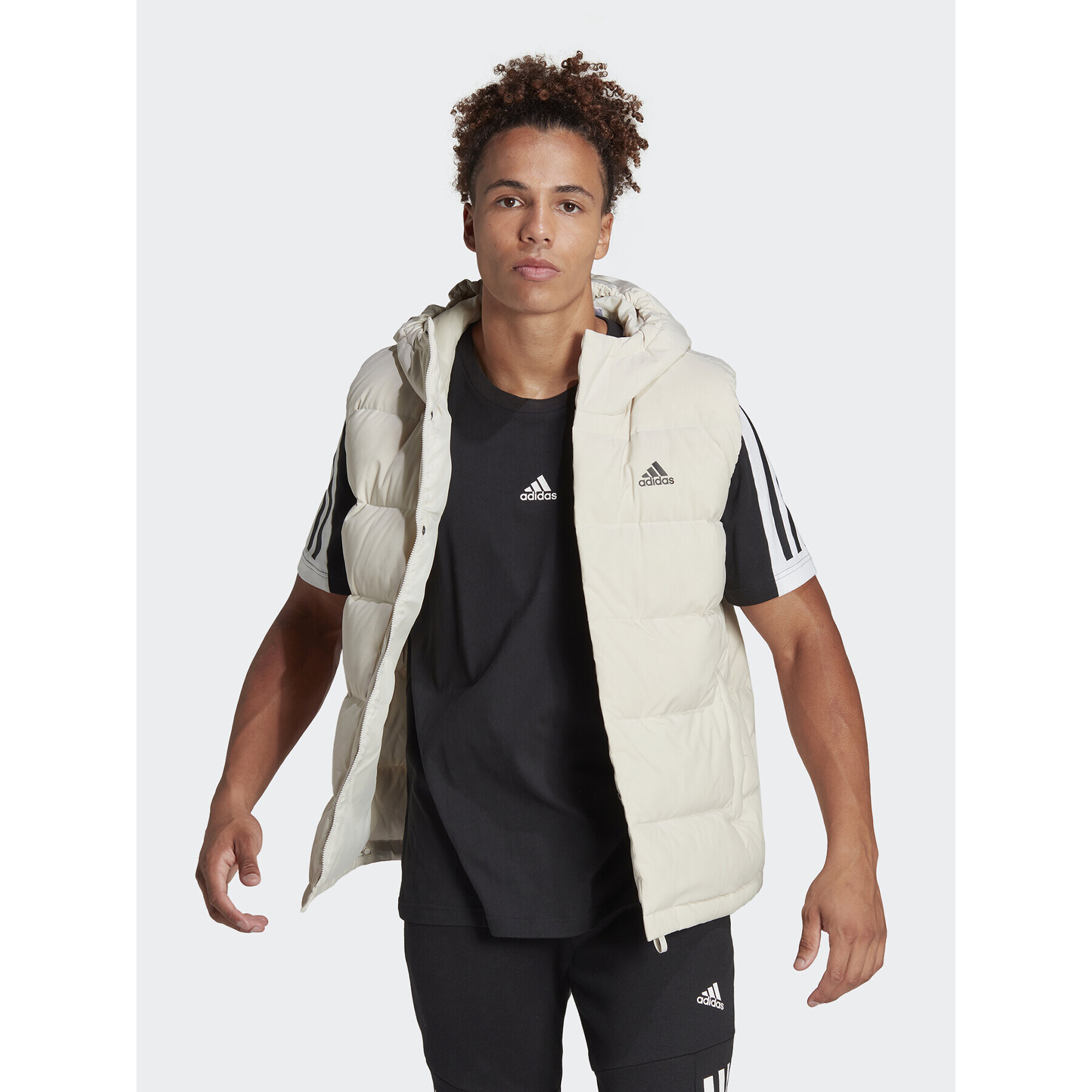 adidas Telovnik Helionic HE1462 Bež Regular Fit - Pepit.si