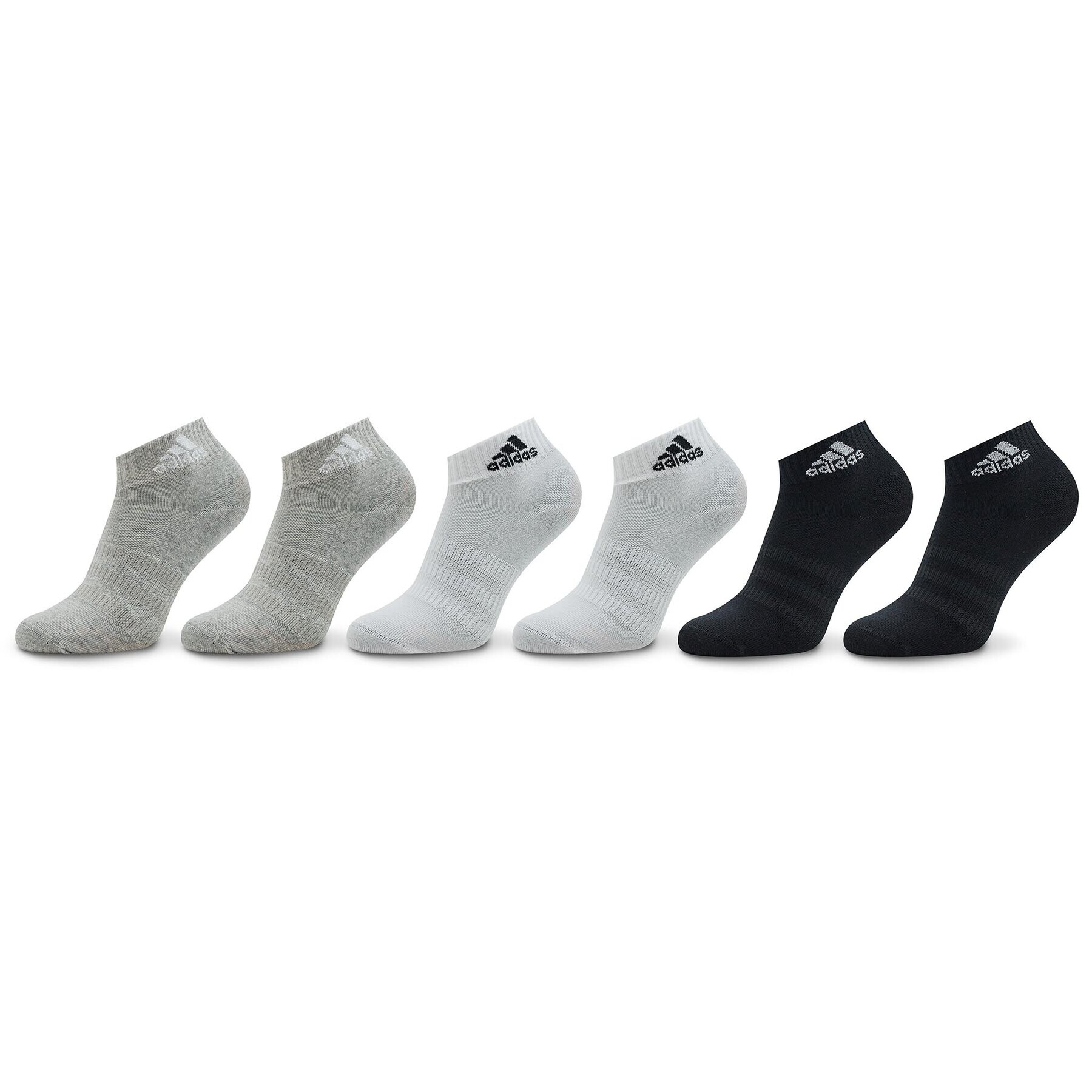 adidas Unisex nizke nogavice Thin and Light Sportswear Ankle Socks 6 Pairs IC1307 Siva - Pepit.si