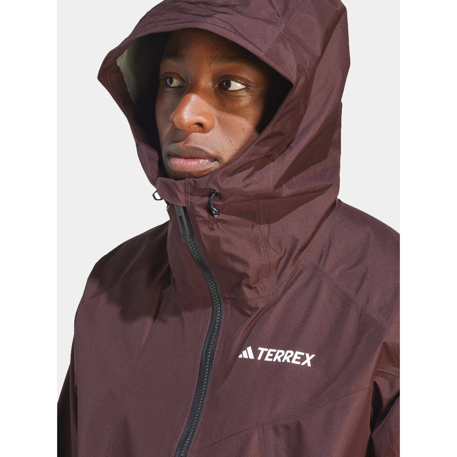 adidas Pohodna jakna Terrex Xperior GORE-TEX Paclite Rain IB4260 Rjava Regular Fit - Pepit.si