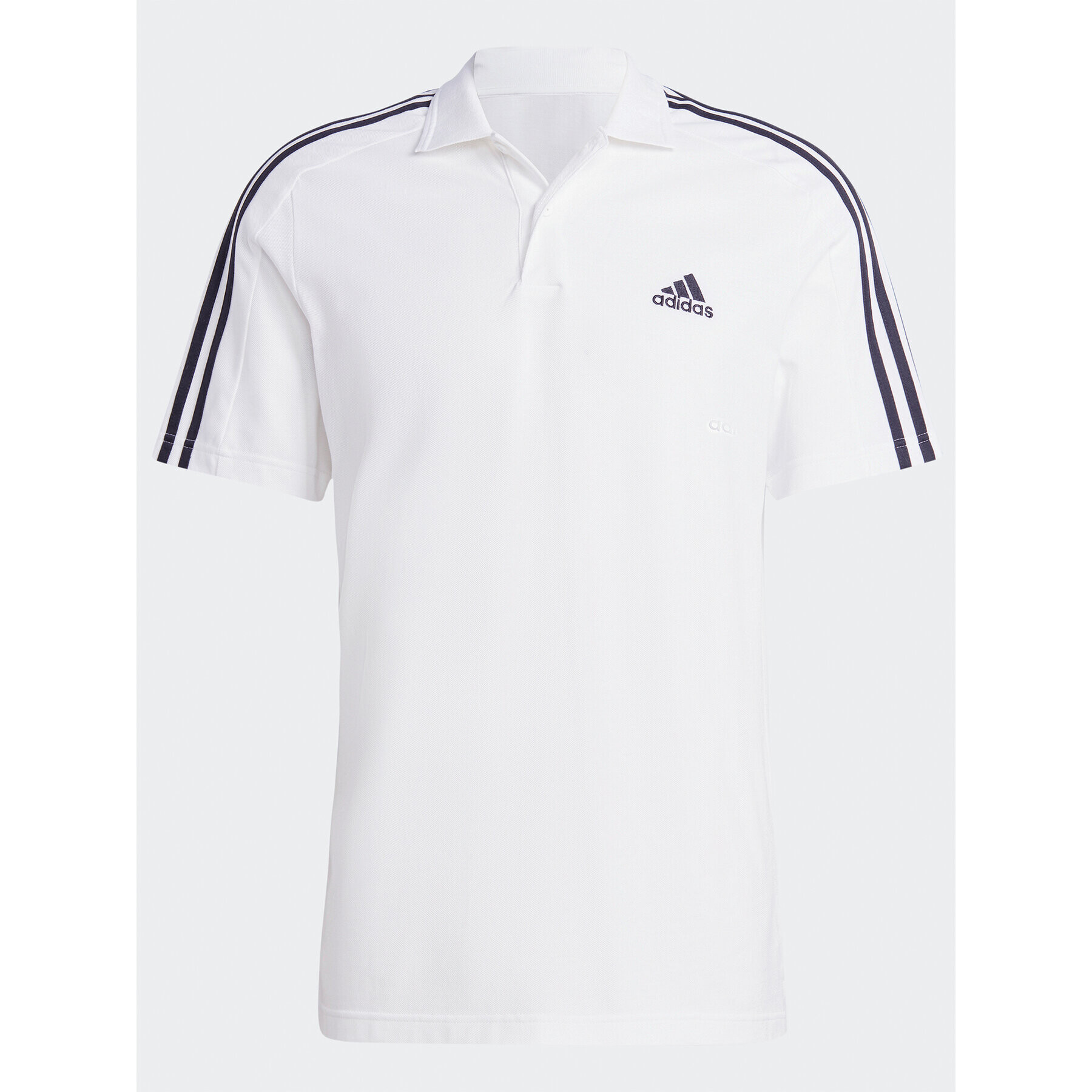 adidas Polo majica Essentials Piqué Embroidered Small Logo 3-Stripes Polo Shirt IC9312 Bela Regular Fit - Pepit.si