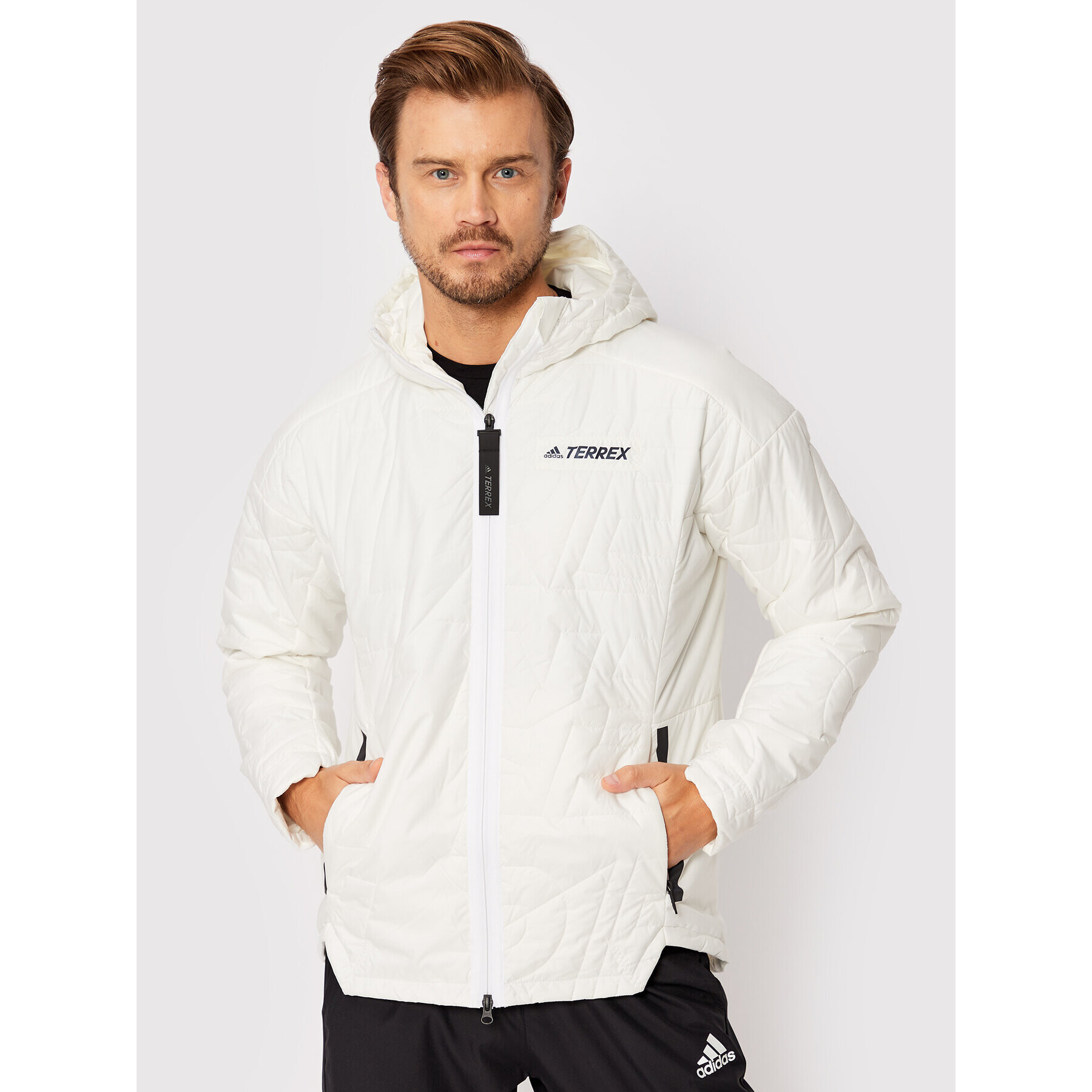 adidas Puhovka Terrex Myshelter Primaloft GQ3697 Écru Regular Fit - Pepit.si