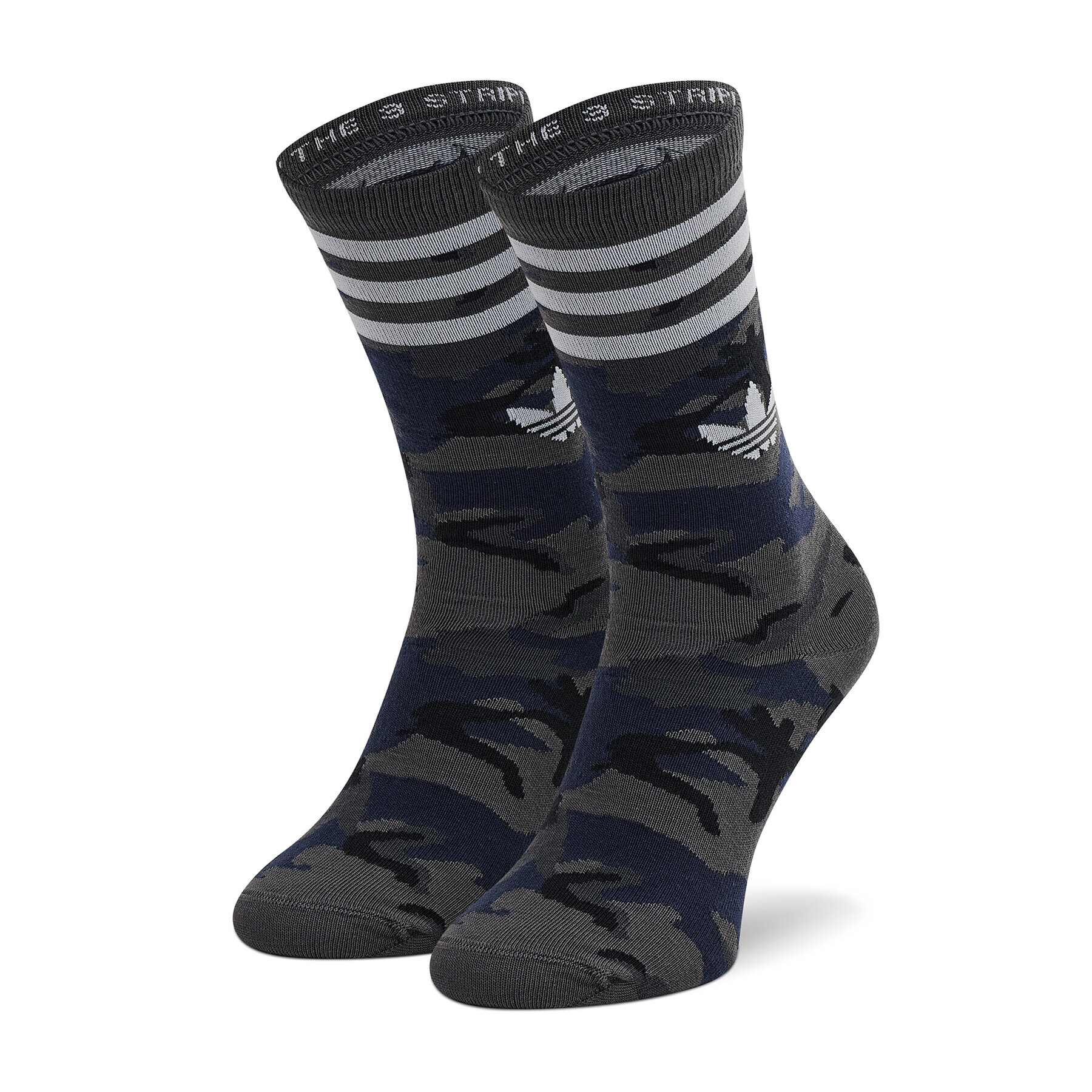 adidas Set 2 parov nisex visokih nogavic u Camo Crew Sock H32344 Črna - Pepit.si