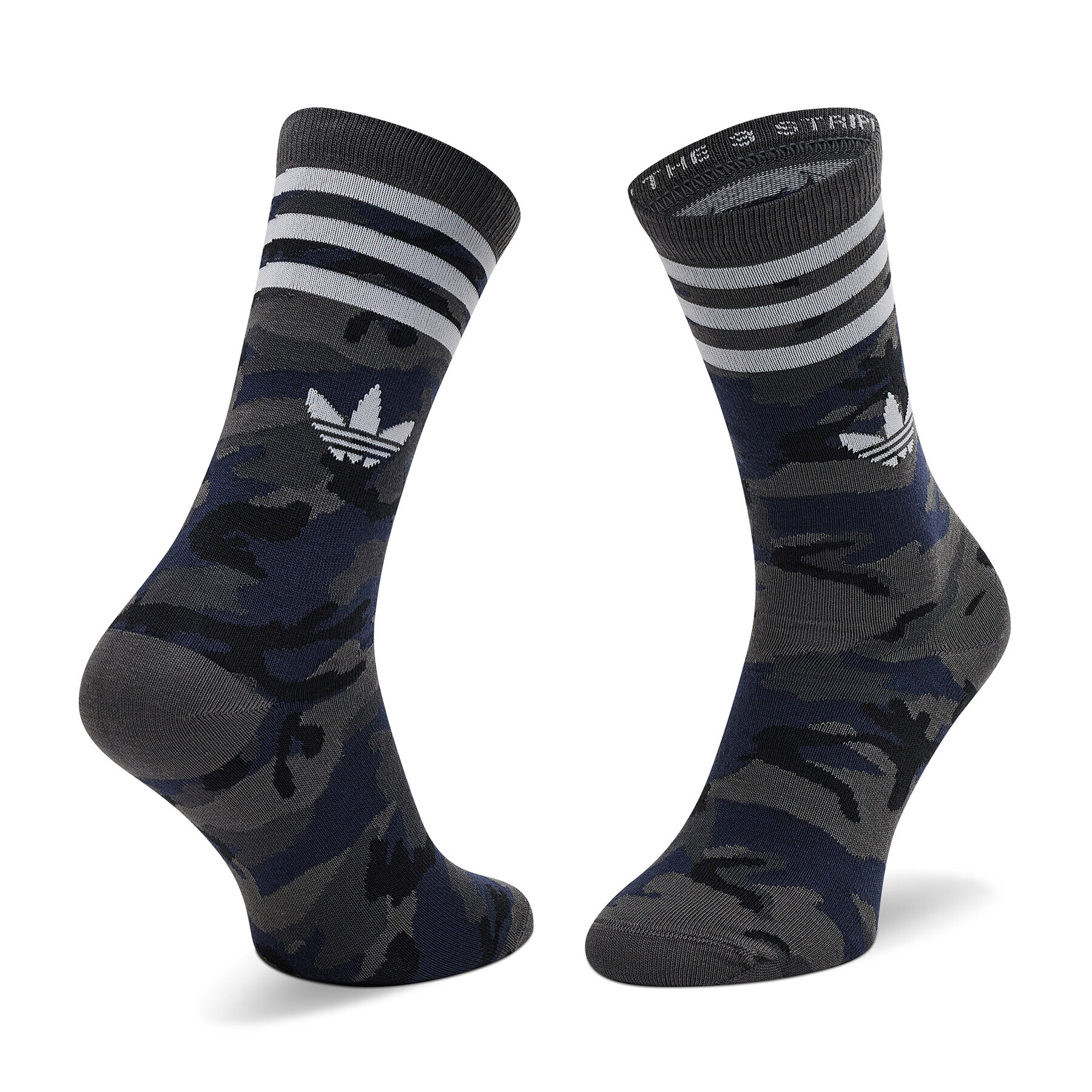 adidas Set 2 parov nisex visokih nogavic u Camo Crew Sock H32344 Črna - Pepit.si