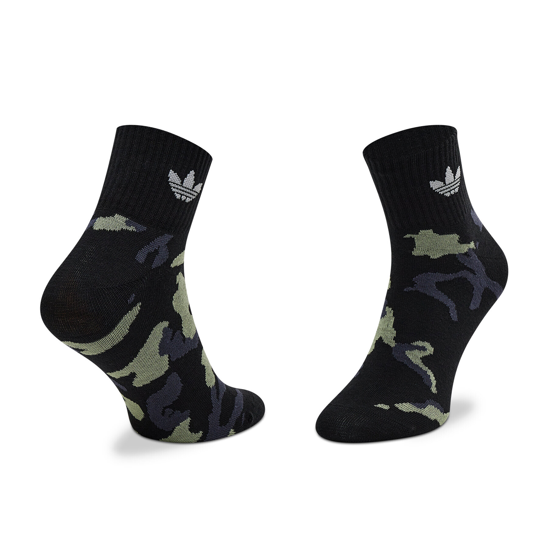 adidas Set 2 parov nisex visokih nogavic u Camo Mid Ankle HC9528 Črna - Pepit.si