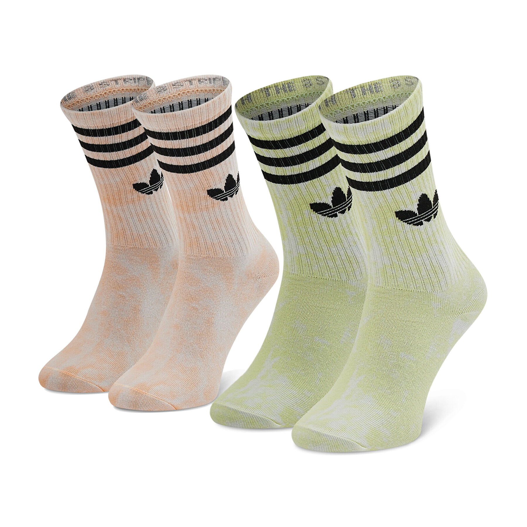 adidas Set 2 parov nisex visokih nogavic u Tie Dye Sock HA4676 Roza - Pepit.si