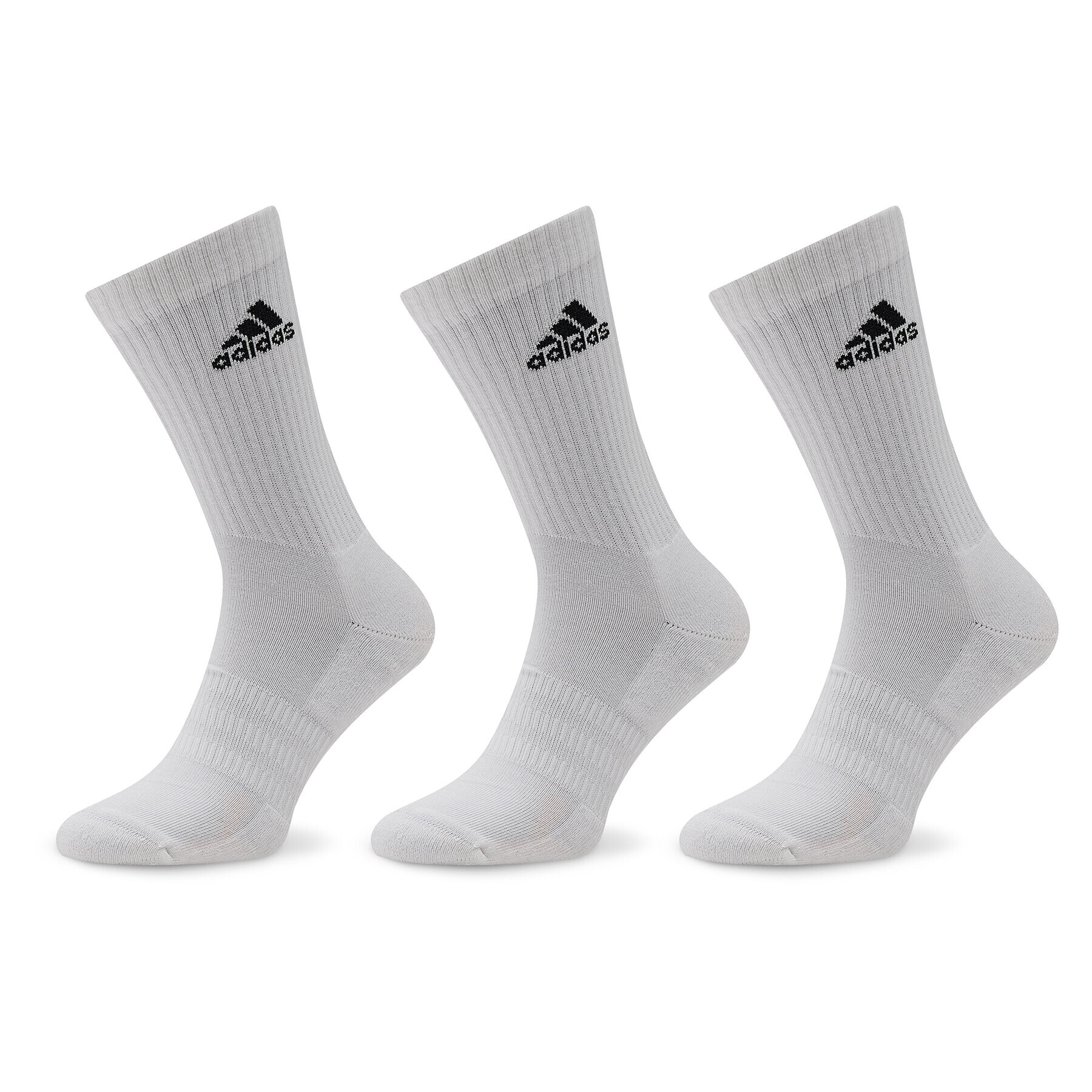 adidas Visoke nogavice Unisex Cushioned Crew Socks 3 Pairs HT3446 Bela - Pepit.si