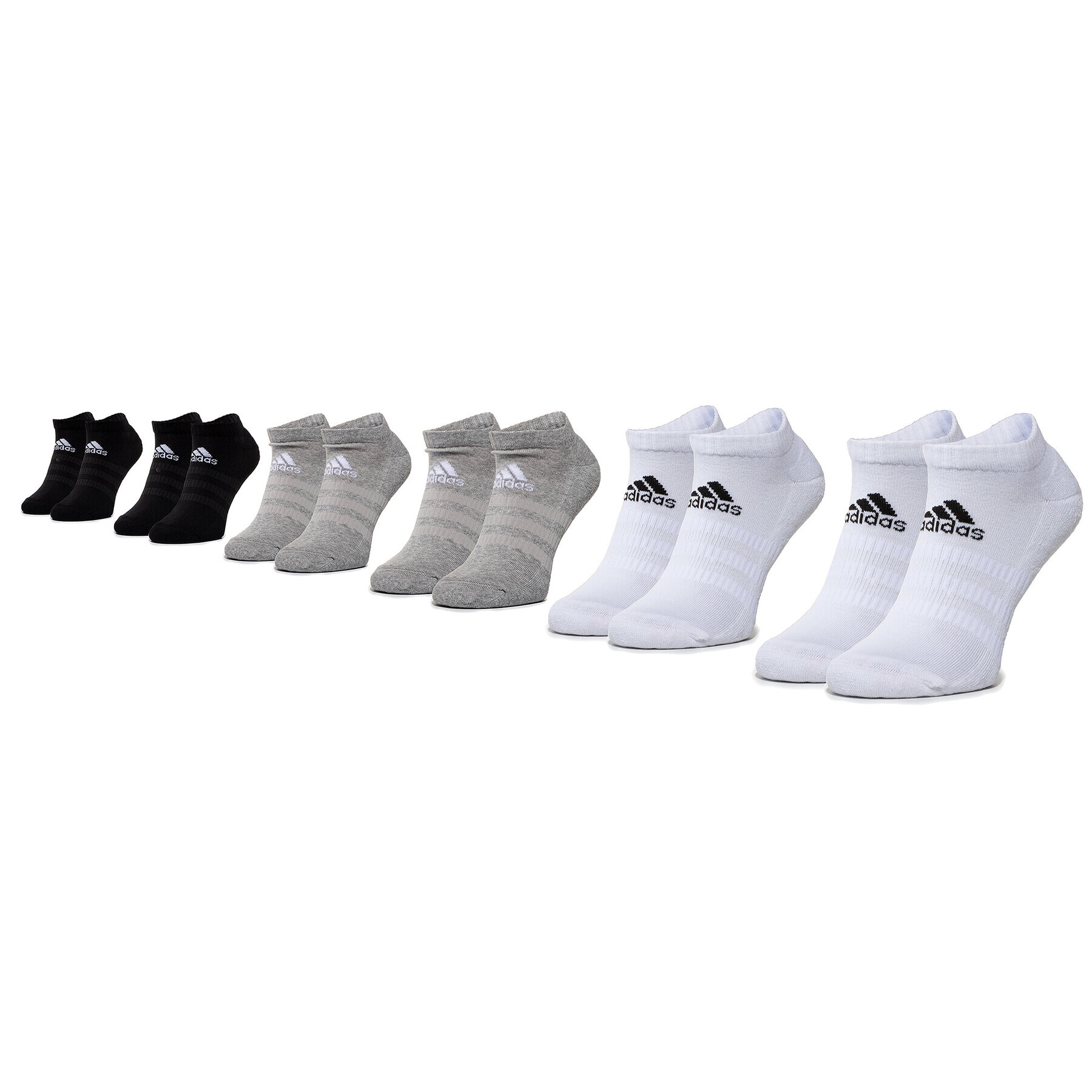 adidas Set 6 parov unisex nizkih nogavic Cush Low 6Pp DZ9380 Črna - Pepit.si