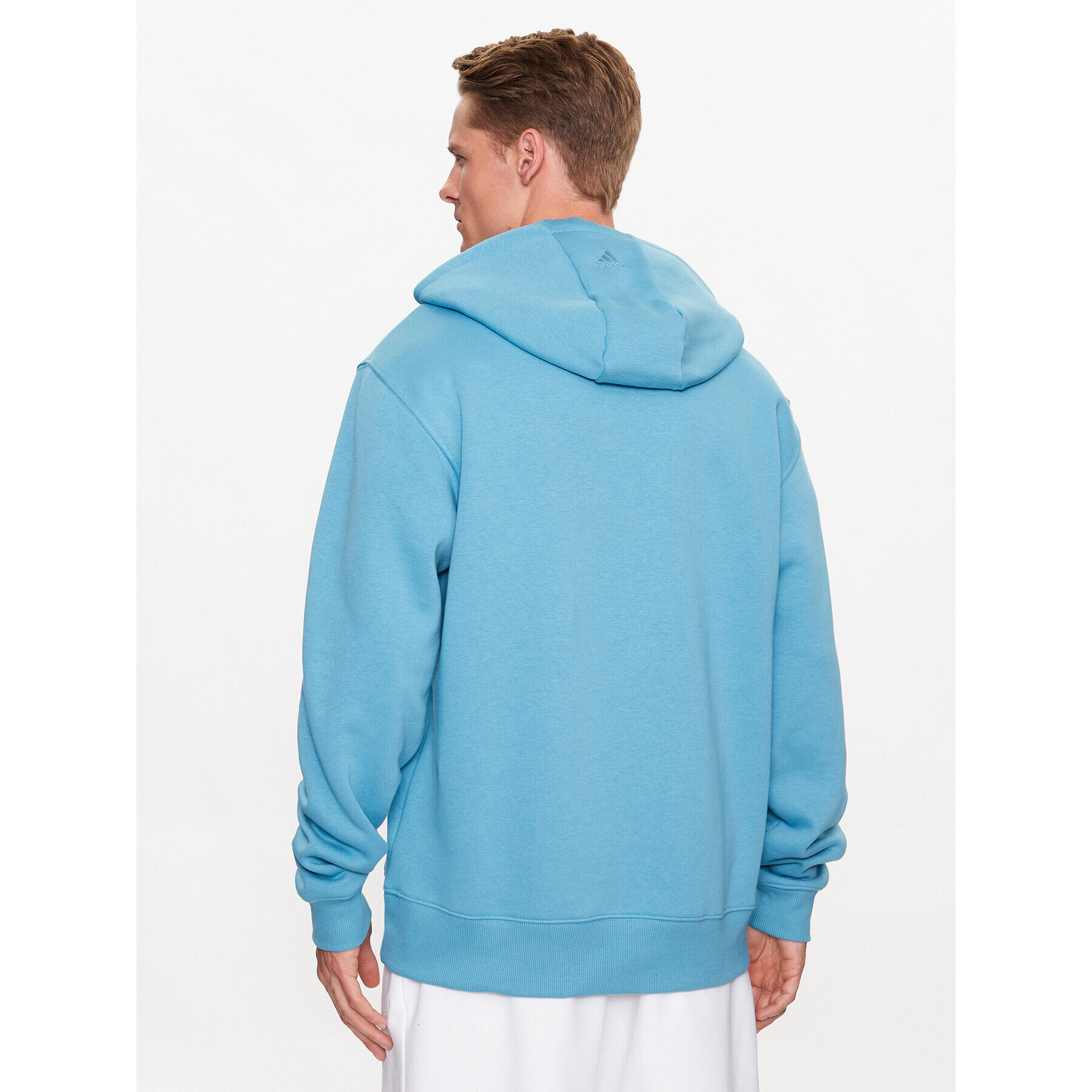 adidas Jopa All SZN Fleece Graphic Hoodie IC9778 Modra Loose Fit - Pepit.si