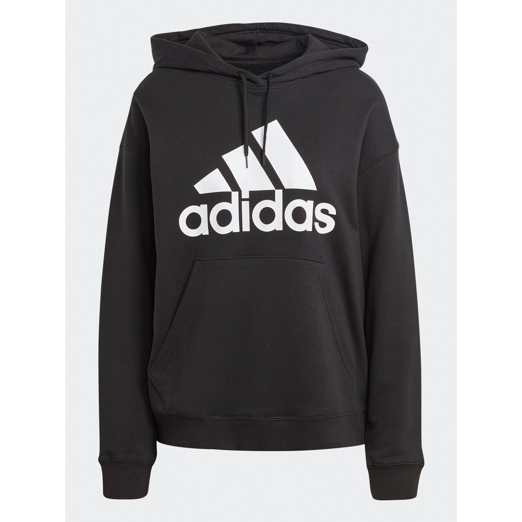 adidas Jopa Essentials Big Logo Oversized French Terry Hoodie HR4934 Črna Loose Fit - Pepit.si