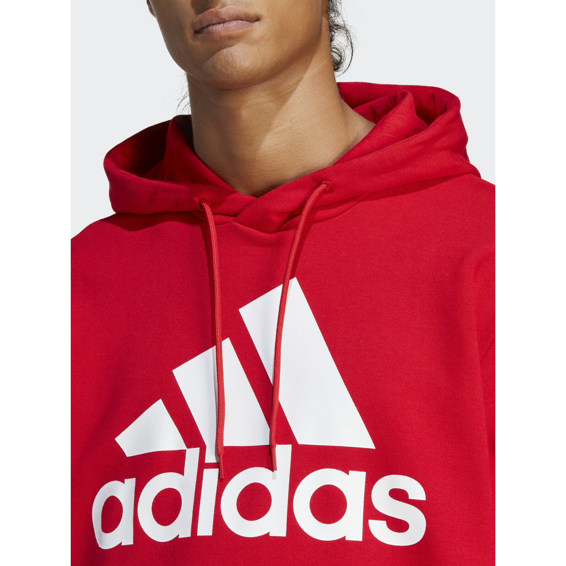 adidas Jopa Essentials French Terry Big Logo Hoodie IC9365 Rdeča Regular Fit - Pepit.si