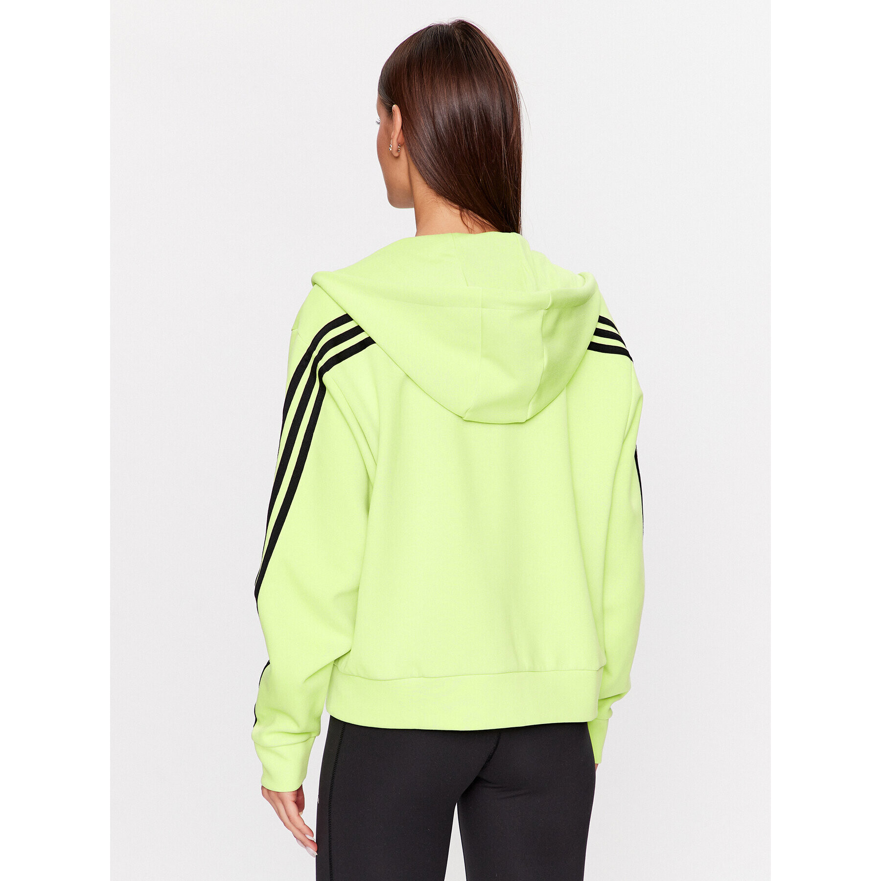 adidas Jopa Future Icons 3-Stripes Full-Zip Hoodie IL3047 Zelena Loose Fit - Pepit.si