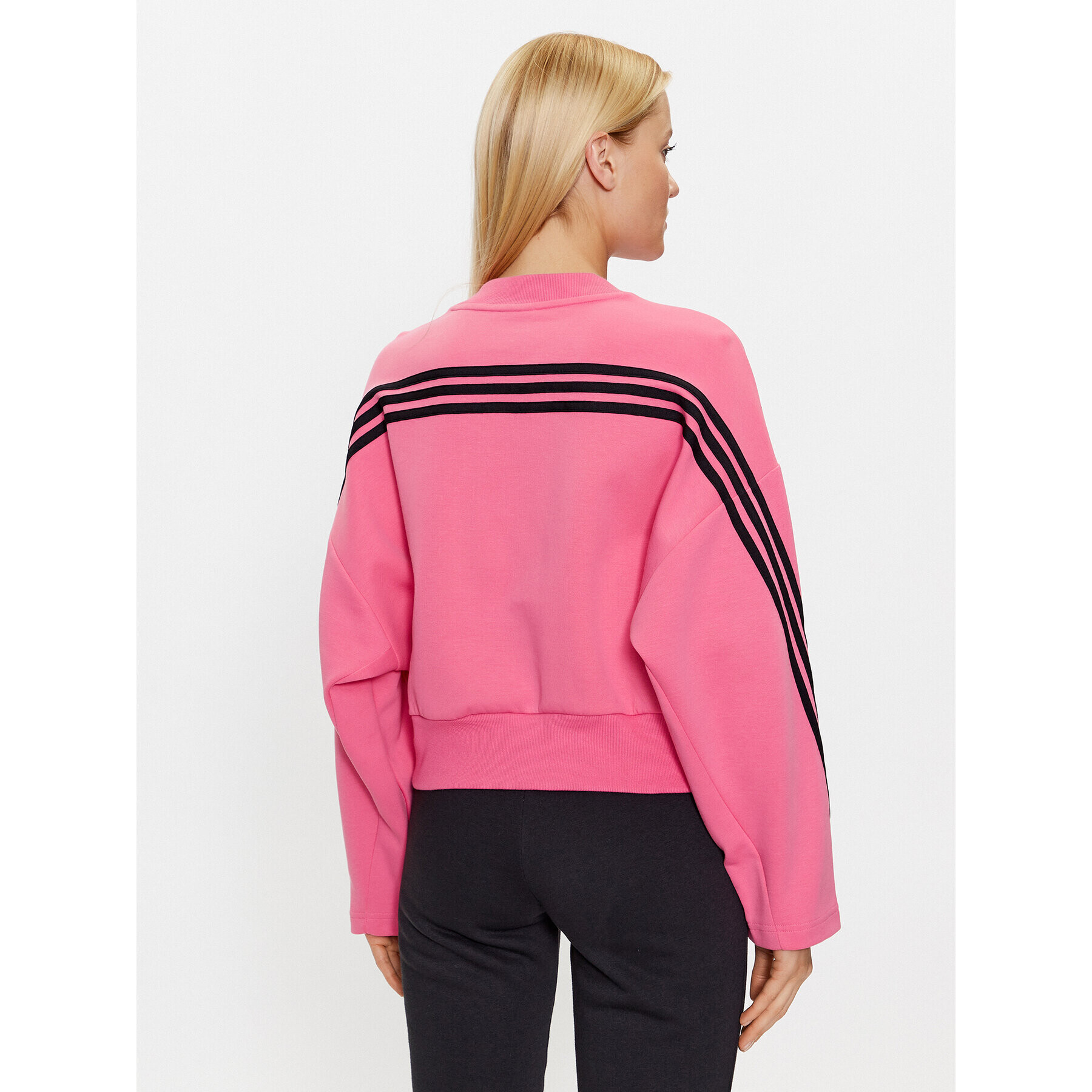 adidas Jopa Future Icons 3-Stripes Sweatshirt IL3054 Roza Loose Fit - Pepit.si