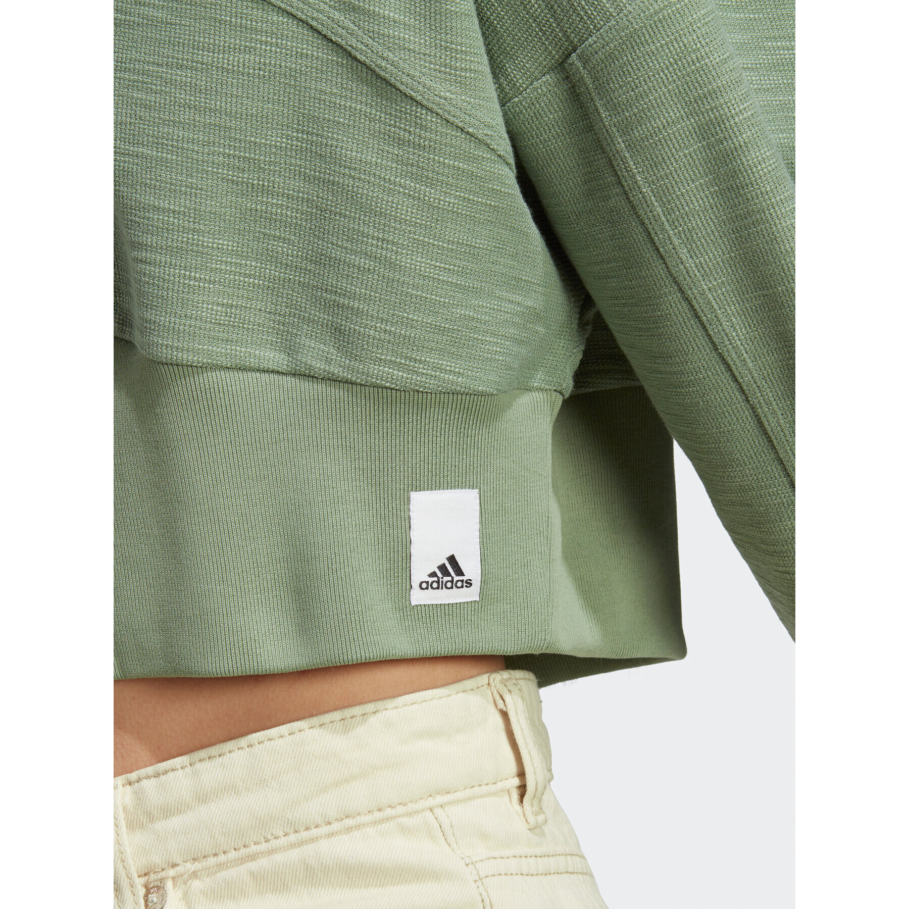 adidas Jopa Lounge Terry Loop Hoodie HZ1600 Zelena Loose Fit - Pepit.si