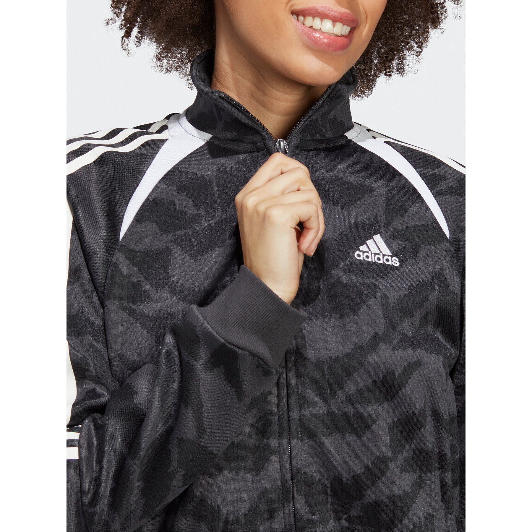 adidas Jopa Tiro Suit Up Lifestyle Track Top IC6649 Siva Loose Fit - Pepit.si