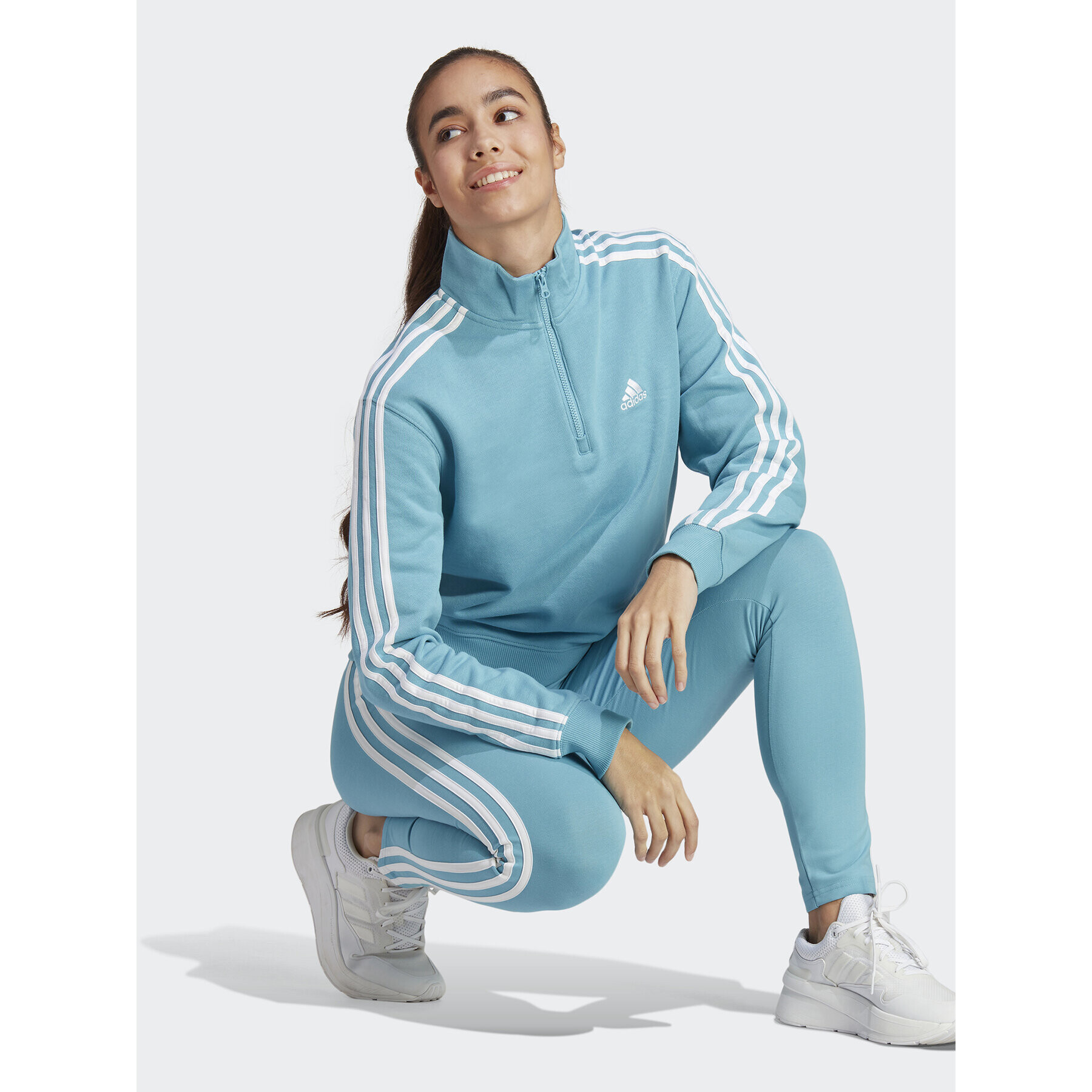 adidas Sportswear adidas Pajkice Essentials 3-Stripes High-Waisted Single Jersey Leggings IC9888 Modra - Pepit.si