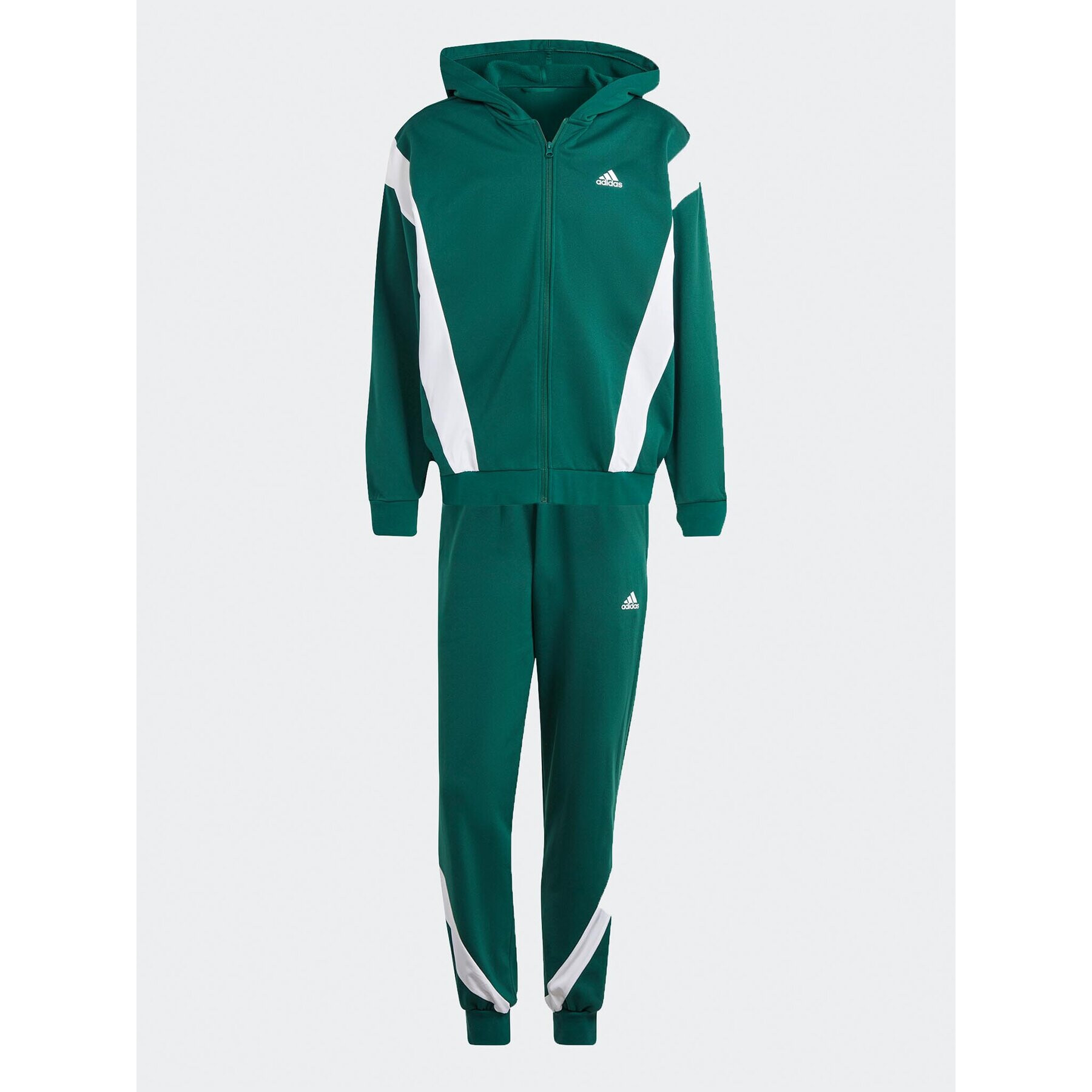 adidas Trenirka Sportswear Fleece IJ6068 Zelena Regular Fit - Pepit.si