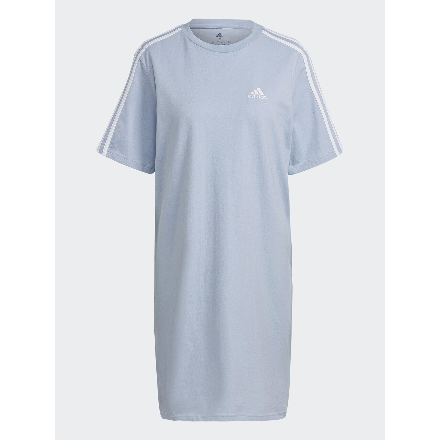 adidas Vsakodnevna obleka Essentials 3-Stripes Single Jersey Boyfriend Tee Dress IL3315 Modra Loose Fit - Pepit.si