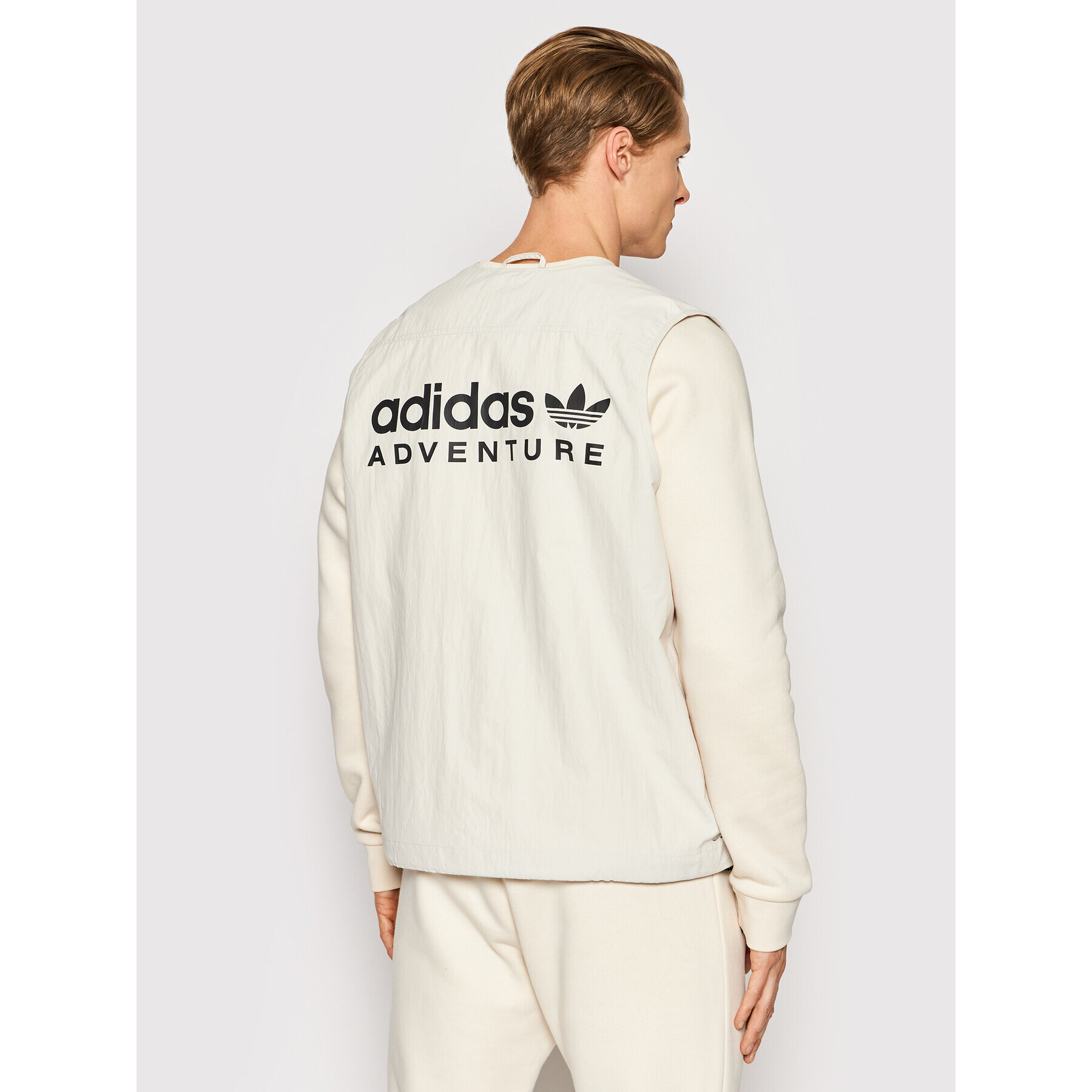 adidas Telovnik Adventure Multi-Pocket HF4776 Bež Loose Fit - Pepit.si