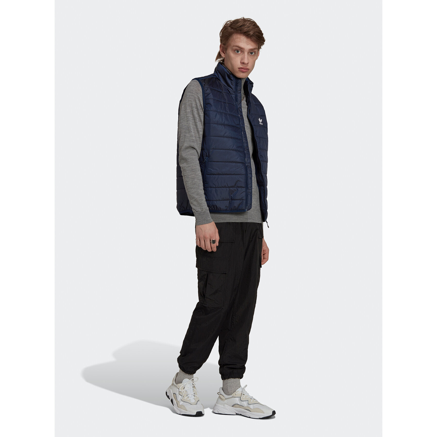 adidas Telovnik Padded Stand Collar Puffer Vest HL9216 Modra Regular Fit - Pepit.si