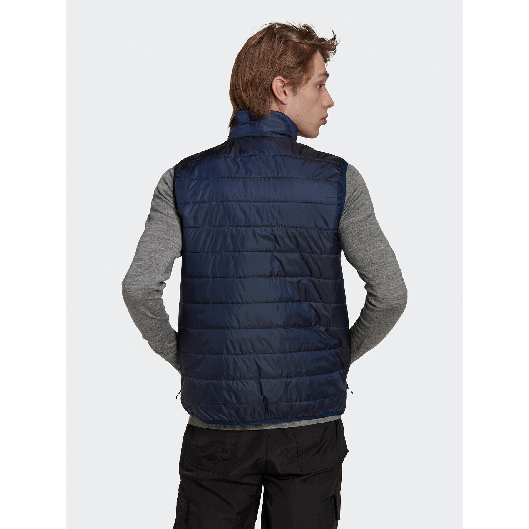 adidas Telovnik Padded Stand Collar Puffer Vest HL9216 Modra Regular Fit - Pepit.si