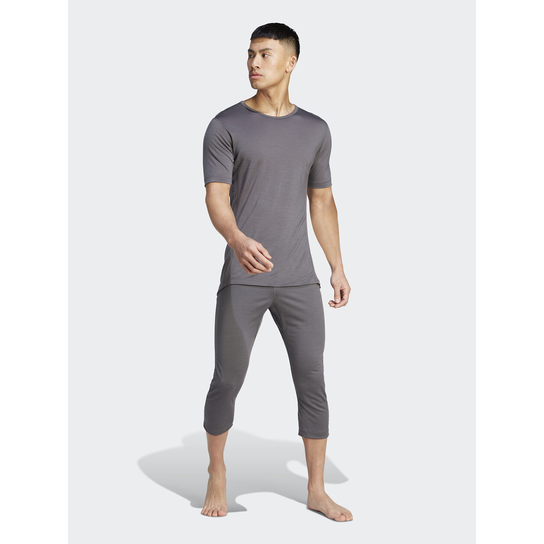 adidas Termo aktivno perilo gornje Xperior Merino 150 HZ8552 Siva Slim Fit - Pepit.si