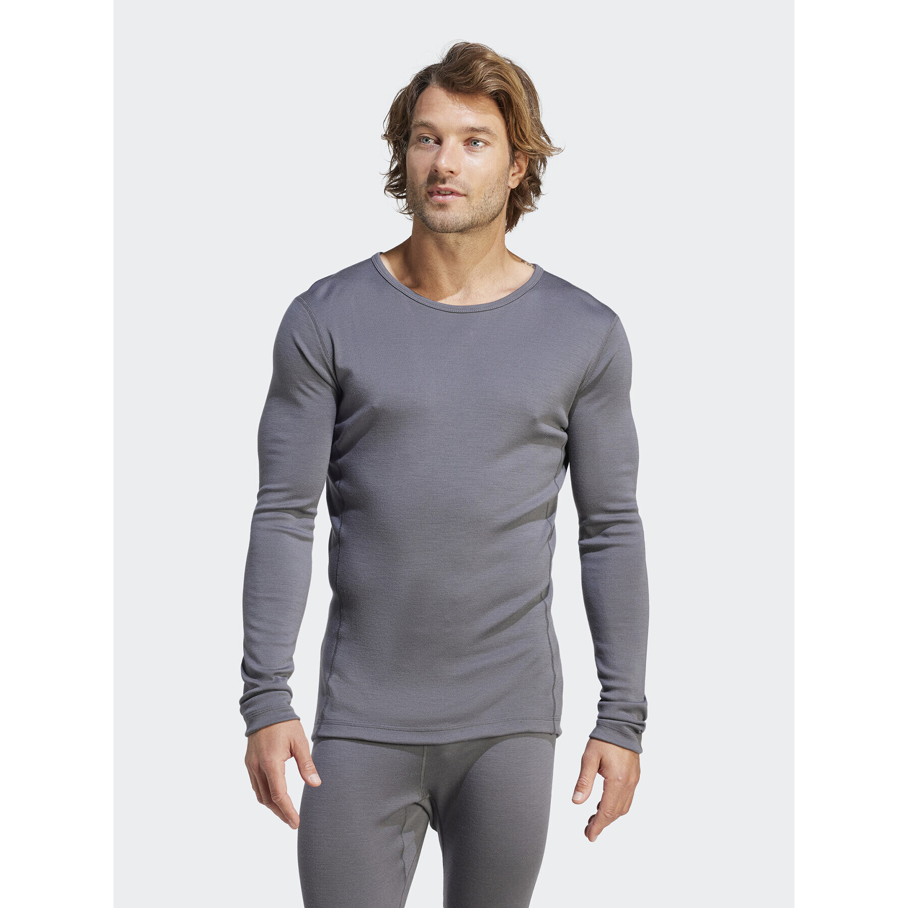 adidas Termo aktivno perilo gornje Xperior Merino 260 HZ8548 Siva Slim Fit - Pepit.si