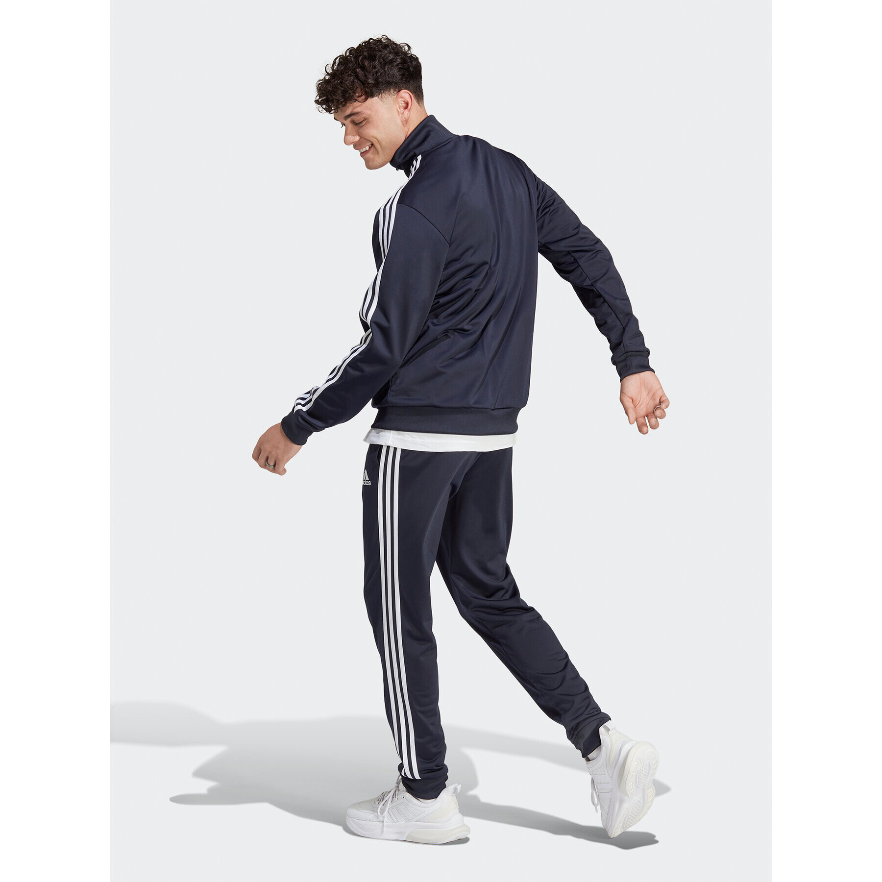 adidas Trenirka Basic 3-Stripes HZ2220 Mornarsko modra Regular Fit - Pepit.si