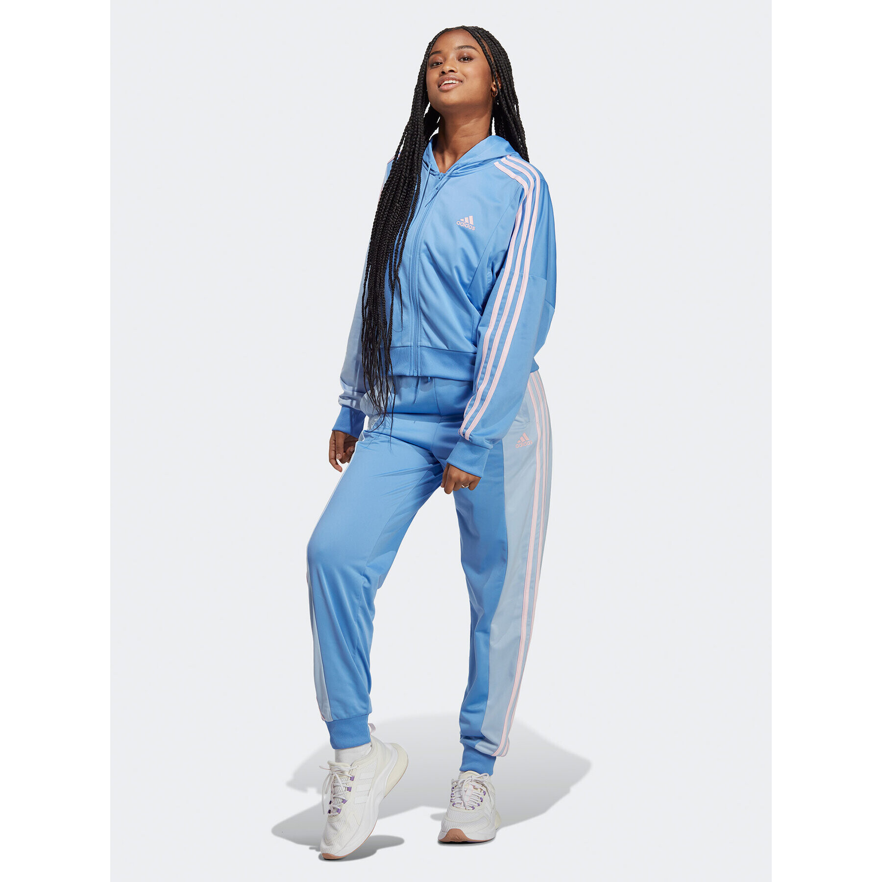 adidas Trenirka Bold Block Tracksuit IC0399 Modra - Pepit.si