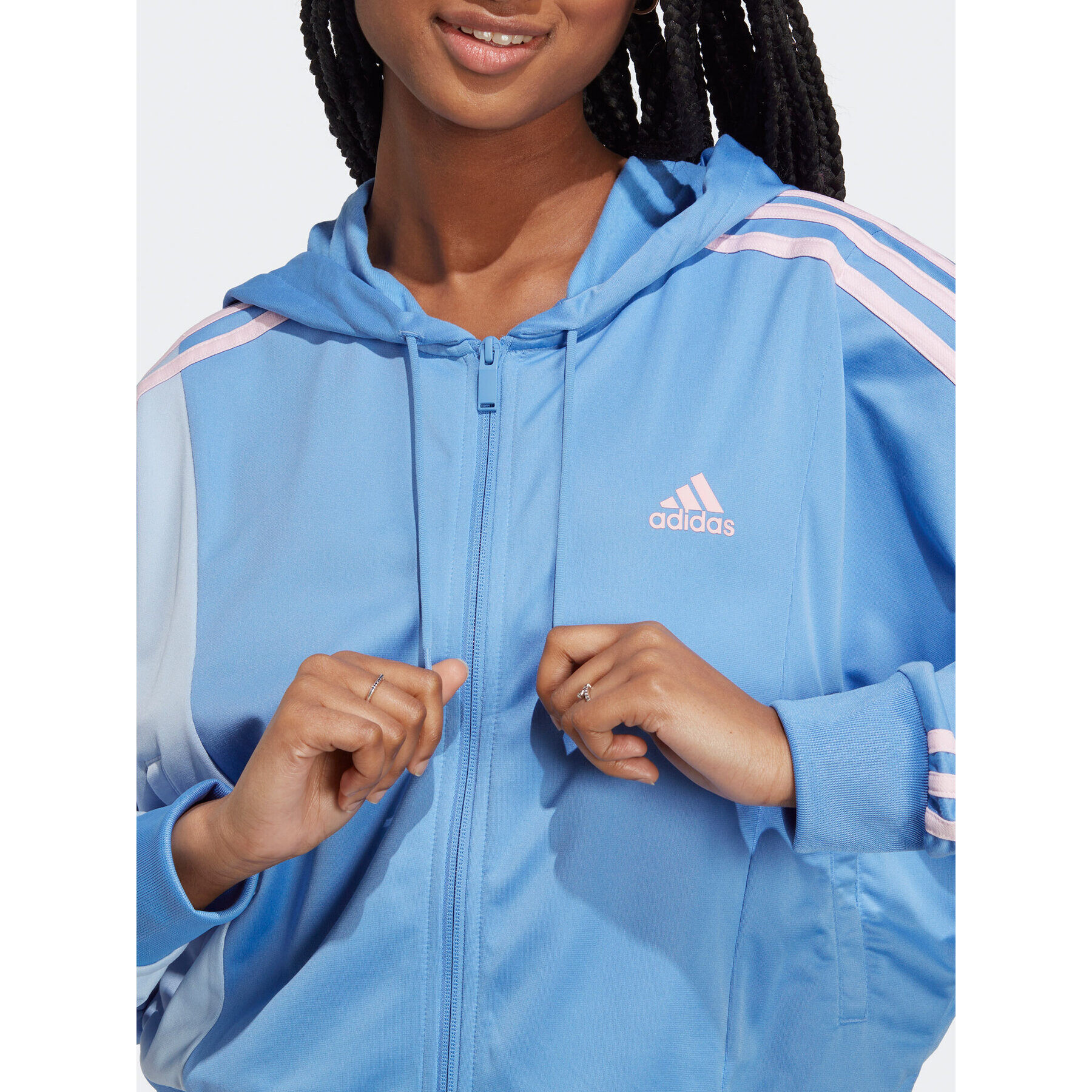 adidas Trenirka Bold Block Tracksuit IC0399 Modra - Pepit.si