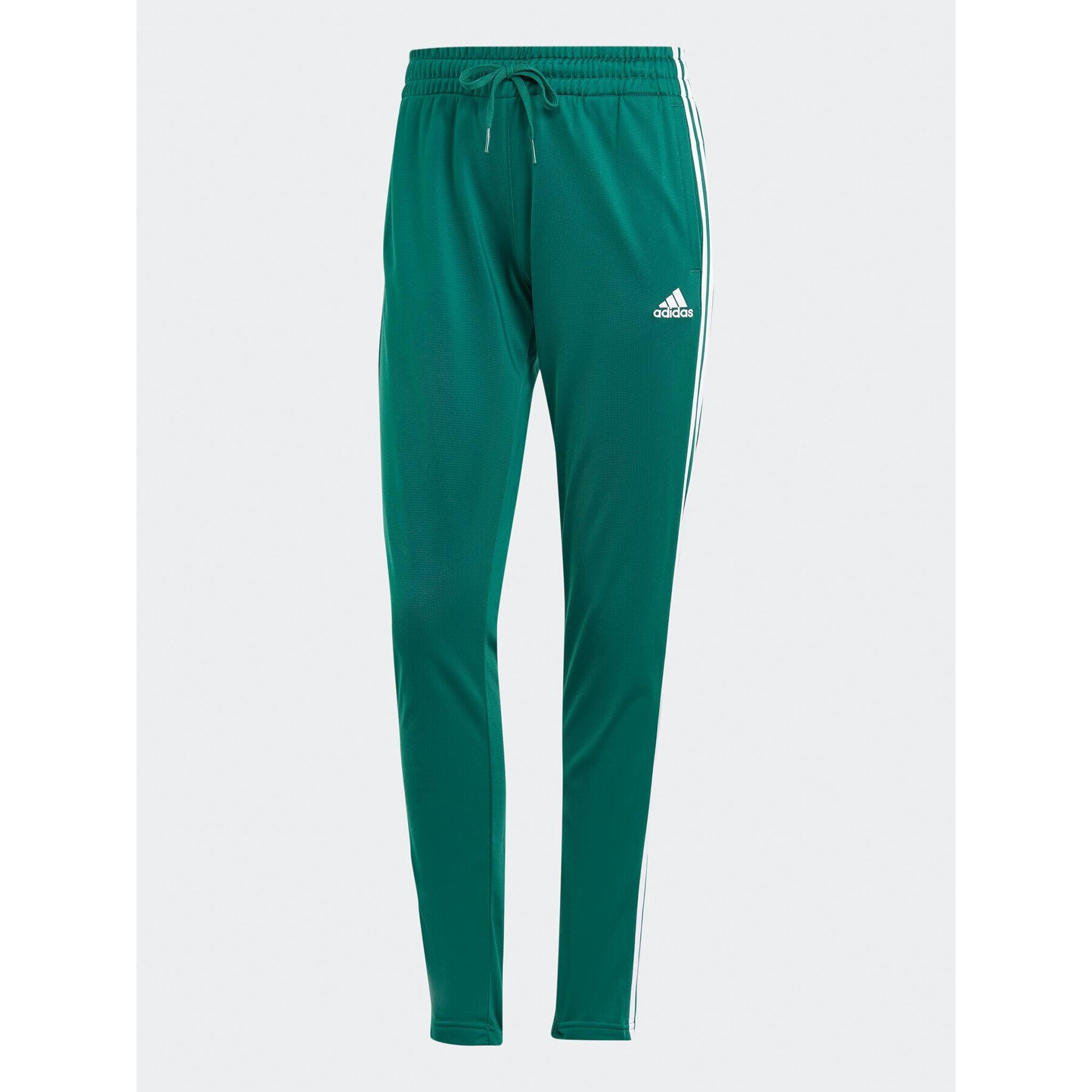 adidas Trenirka Essentials 3-Stripes IJ8785 Zelena Slim Fit - Pepit.si