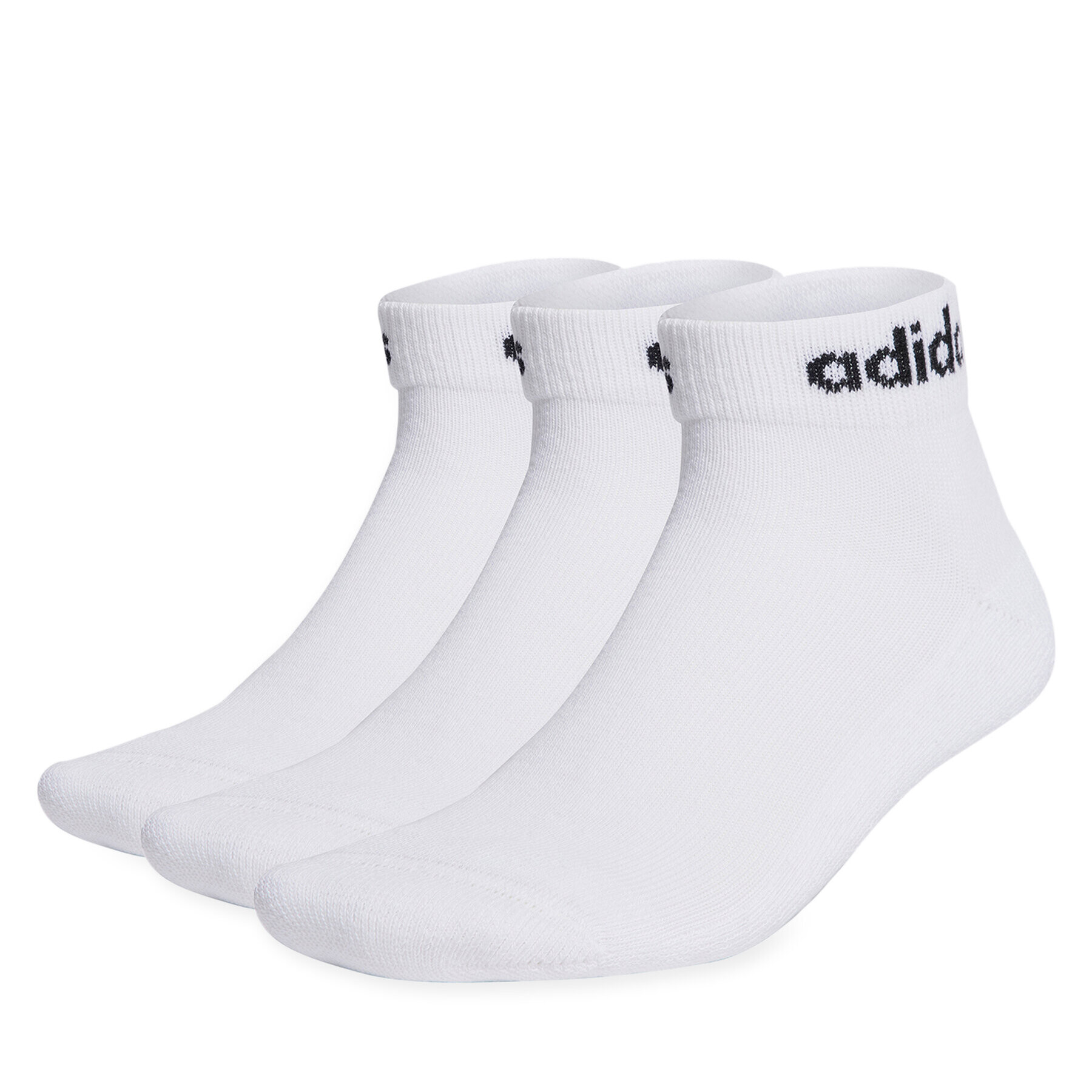 adidas Unisex nizke nogavice Linear Ankle Socks Cushioned Socks 3 Pairs HT3457 Bela - Pepit.si