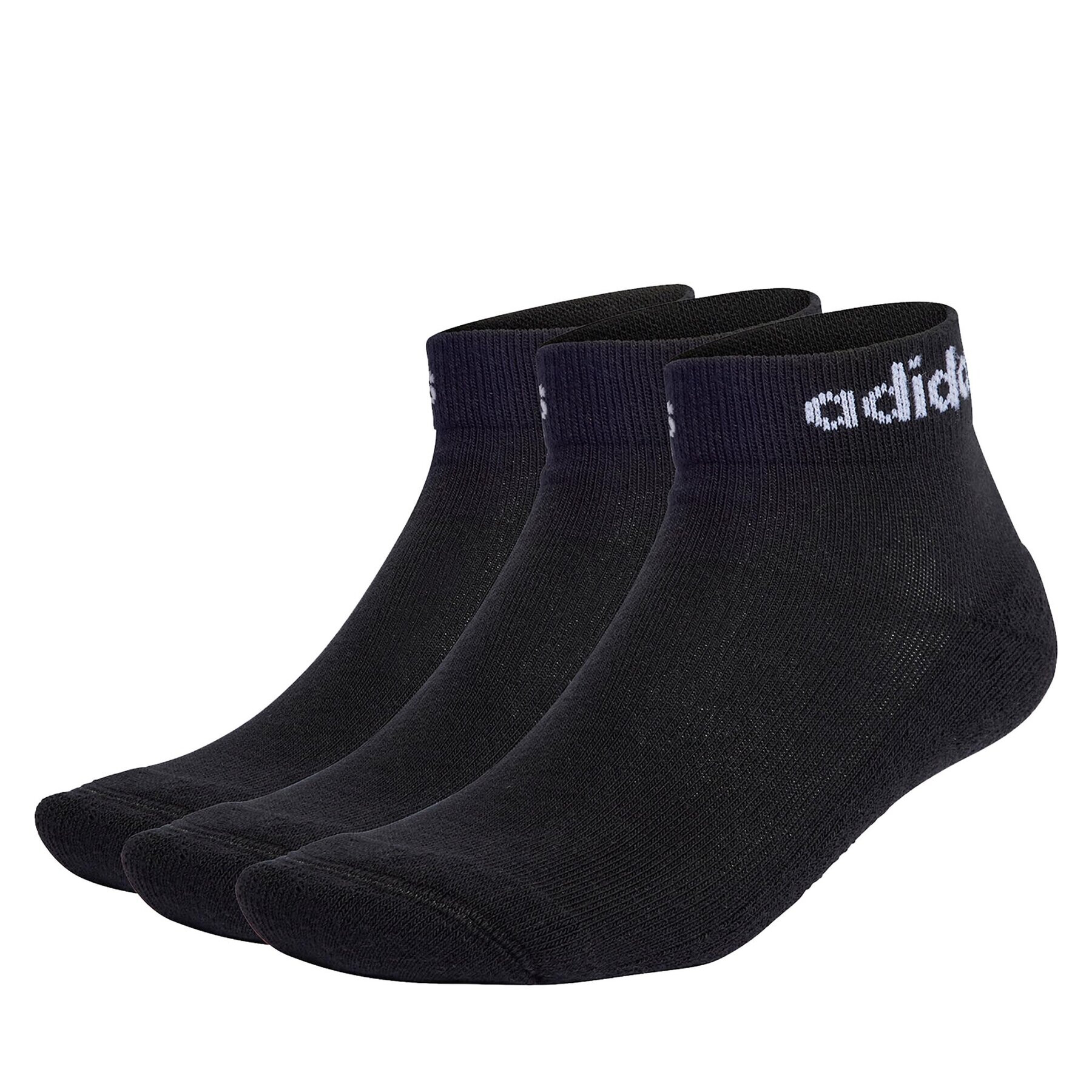 adidas Unisex nizke nogavice Linear Ankle Socks Cushioned Socks 3 Pairs IC1303 Črna - Pepit.si