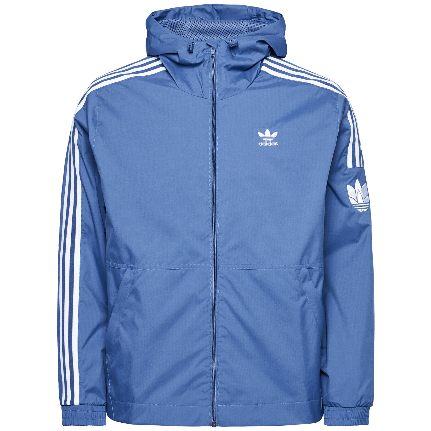 adidas Vetrovka adicolor 3D Trefoil GN3552 Modra Regular Fit - Pepit.si