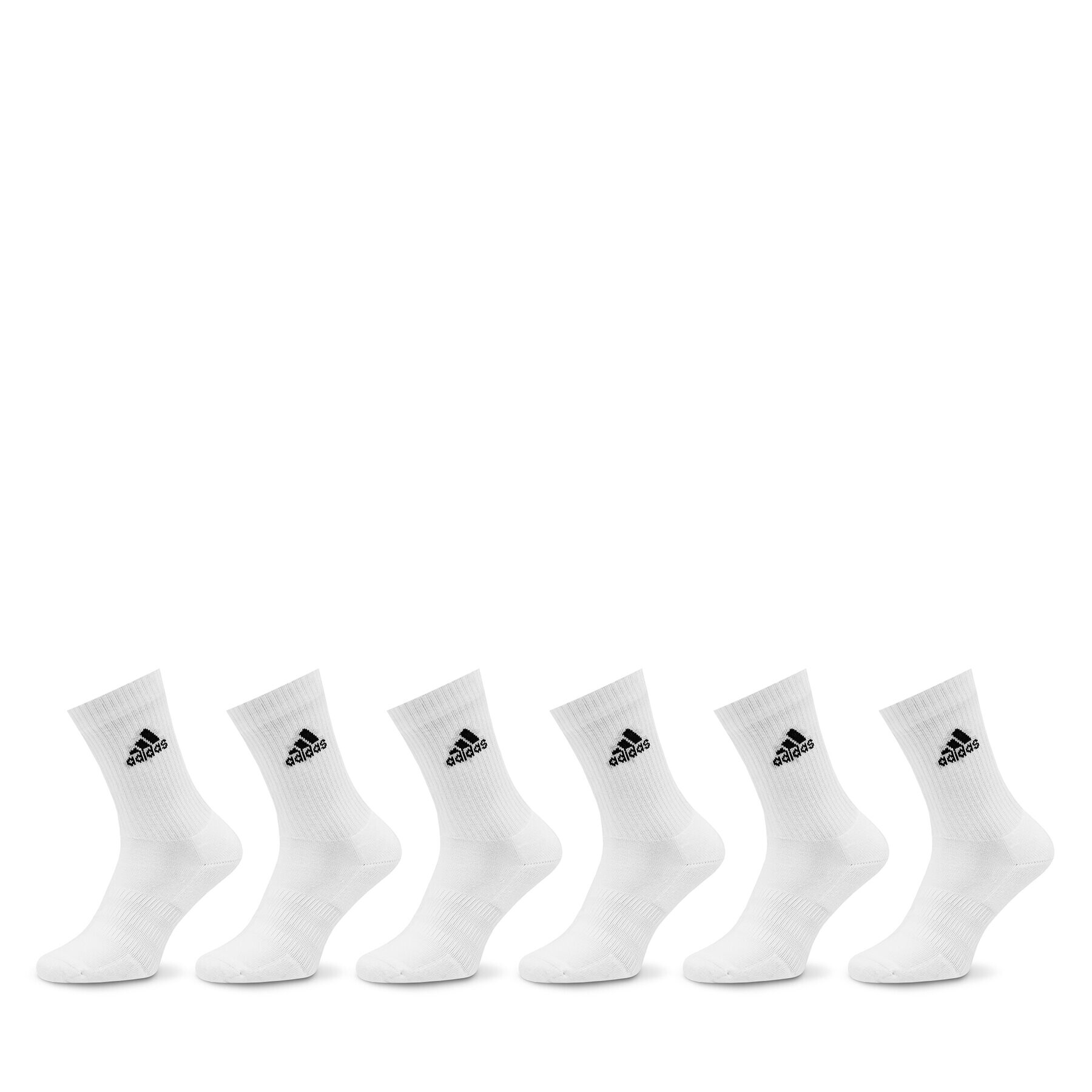 adidas Visoke nogavice Unisex Cushioned Sportswear Crew Socks 6 Pairs HT3453 Bela - Pepit.si