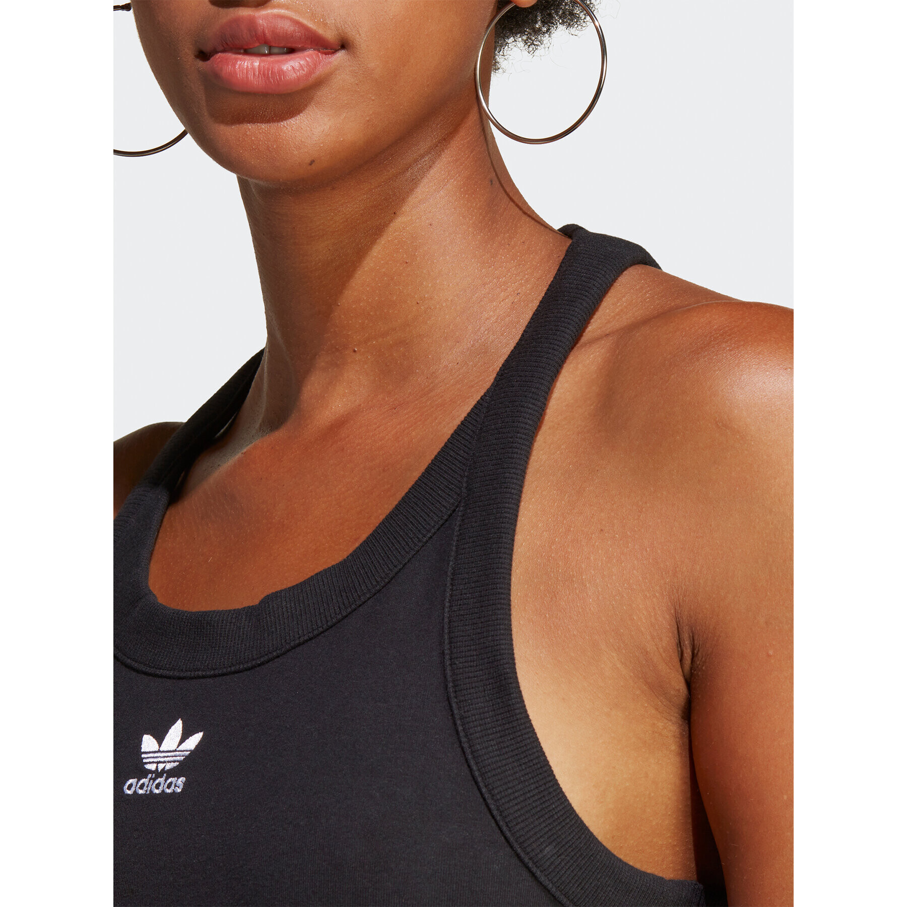 adidas Vsakodnevna obleka Adicolor Classics 3-Stripes Long Tank Dress IC5503 Črna Slim Fit - Pepit.si