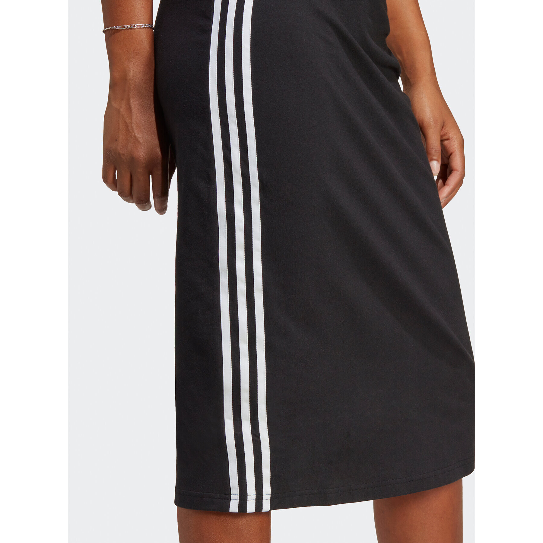 adidas Vsakodnevna obleka Adicolor Classics 3-Stripes Long Tank Dress IC5503 Črna Slim Fit - Pepit.si