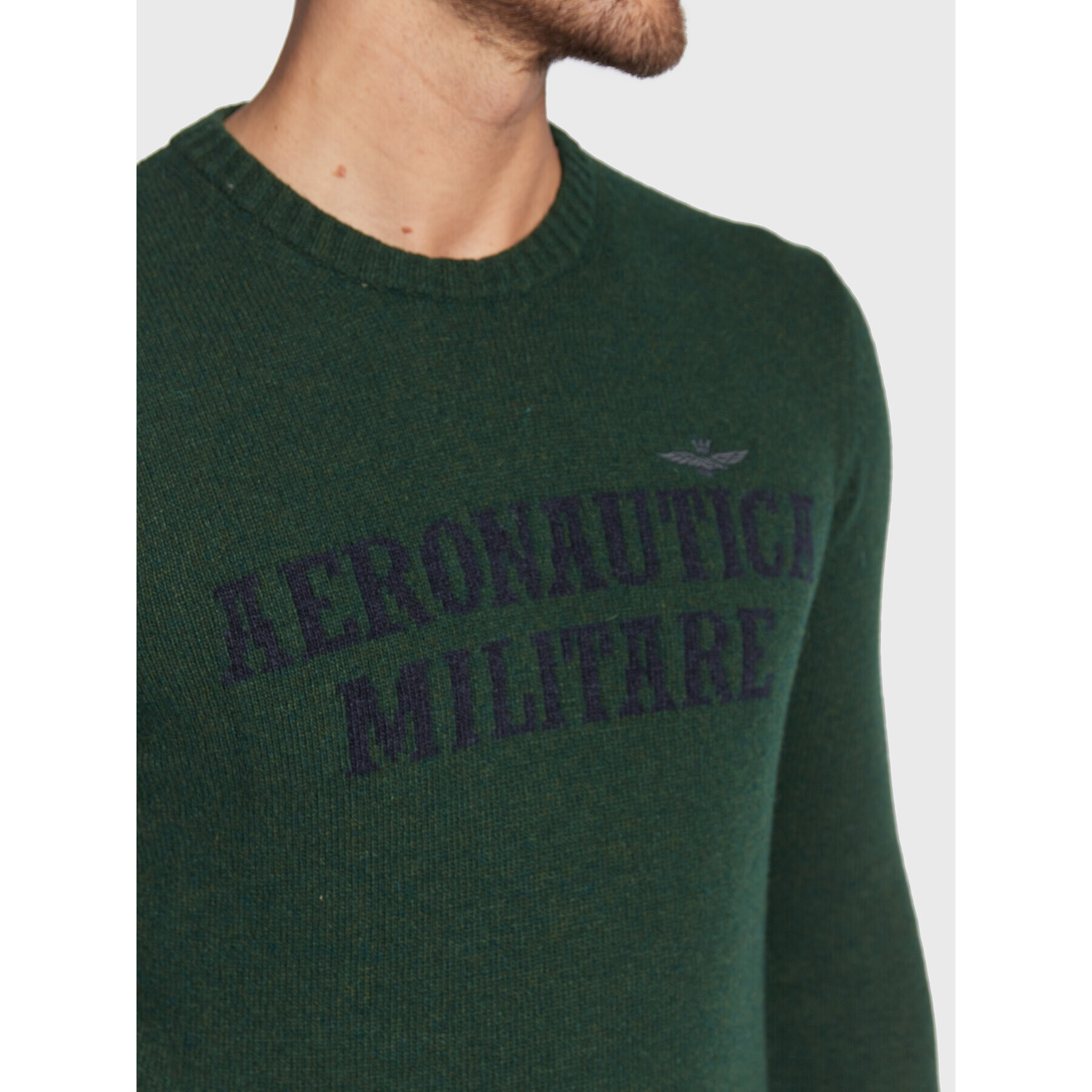 Aeronautica Militare Pulover 222MA1418L417 Zelena Regular Fit - Pepit.si