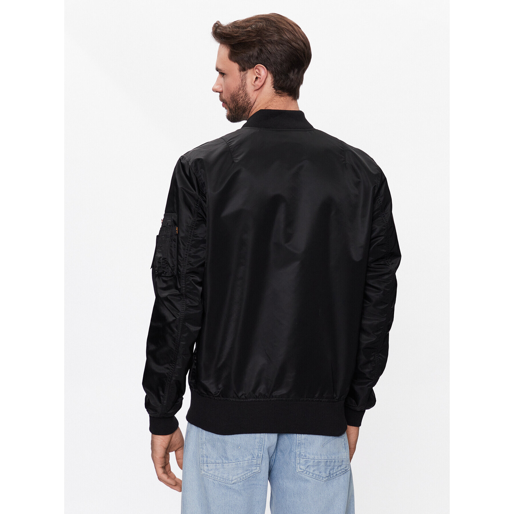 Alpha Industries Bomber jakna MA-1 156101 Črna Regular Fit - Pepit.si