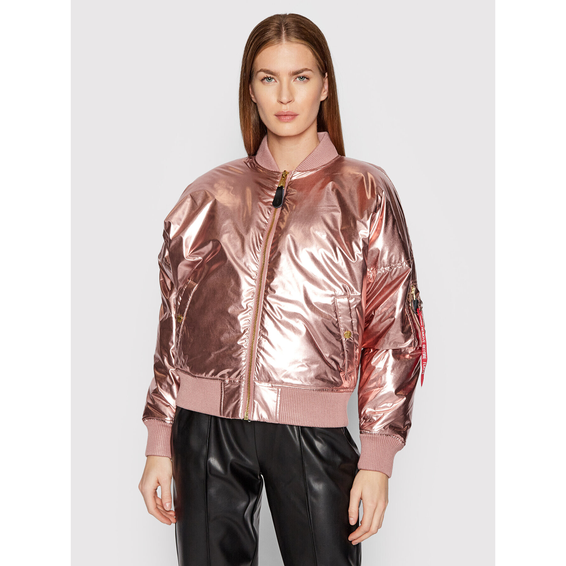 Alpha Industries Bomber jakna Ma-1 128001MF Roza Oversize - Pepit.si