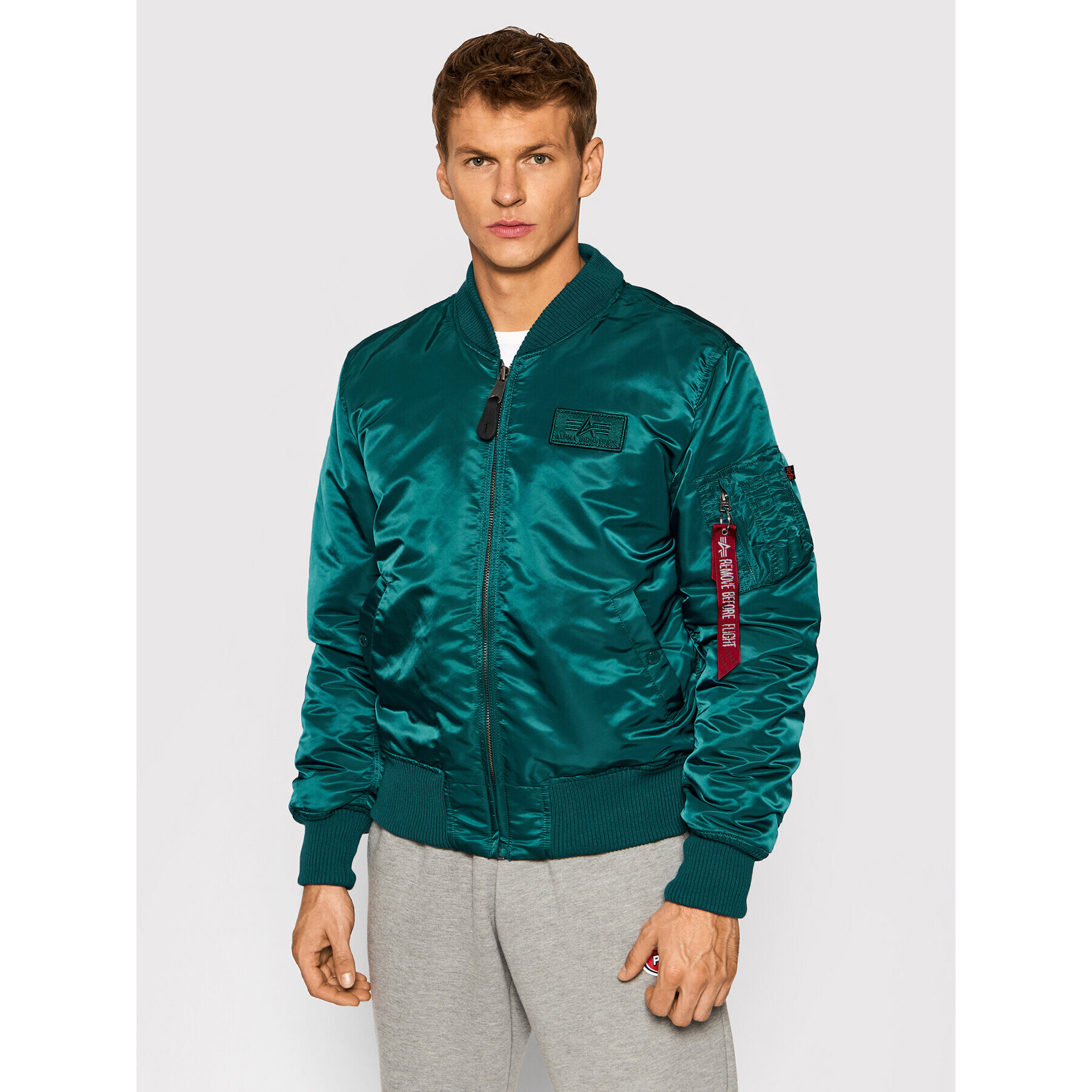 Alpha Industries Bomber jakna Ma-1 D-Tec 183110 Modra Regular Fit - Pepit.si