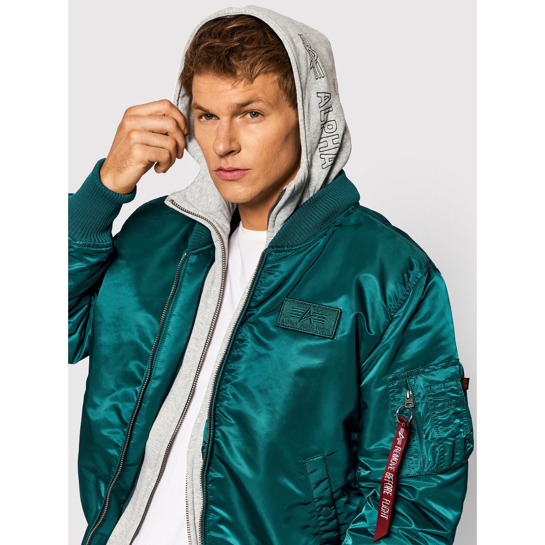 Alpha Industries Bomber jakna Ma-1 D-Tec 183110 Modra Regular Fit - Pepit.si