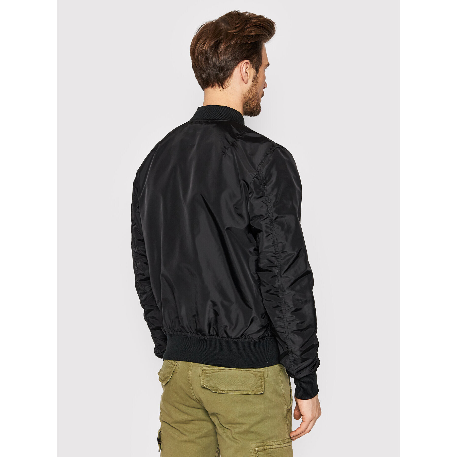 Alpha Industries Bomber jakna Ma-1 Tt Nasa 186101 Črna Regular Fit - Pepit.si