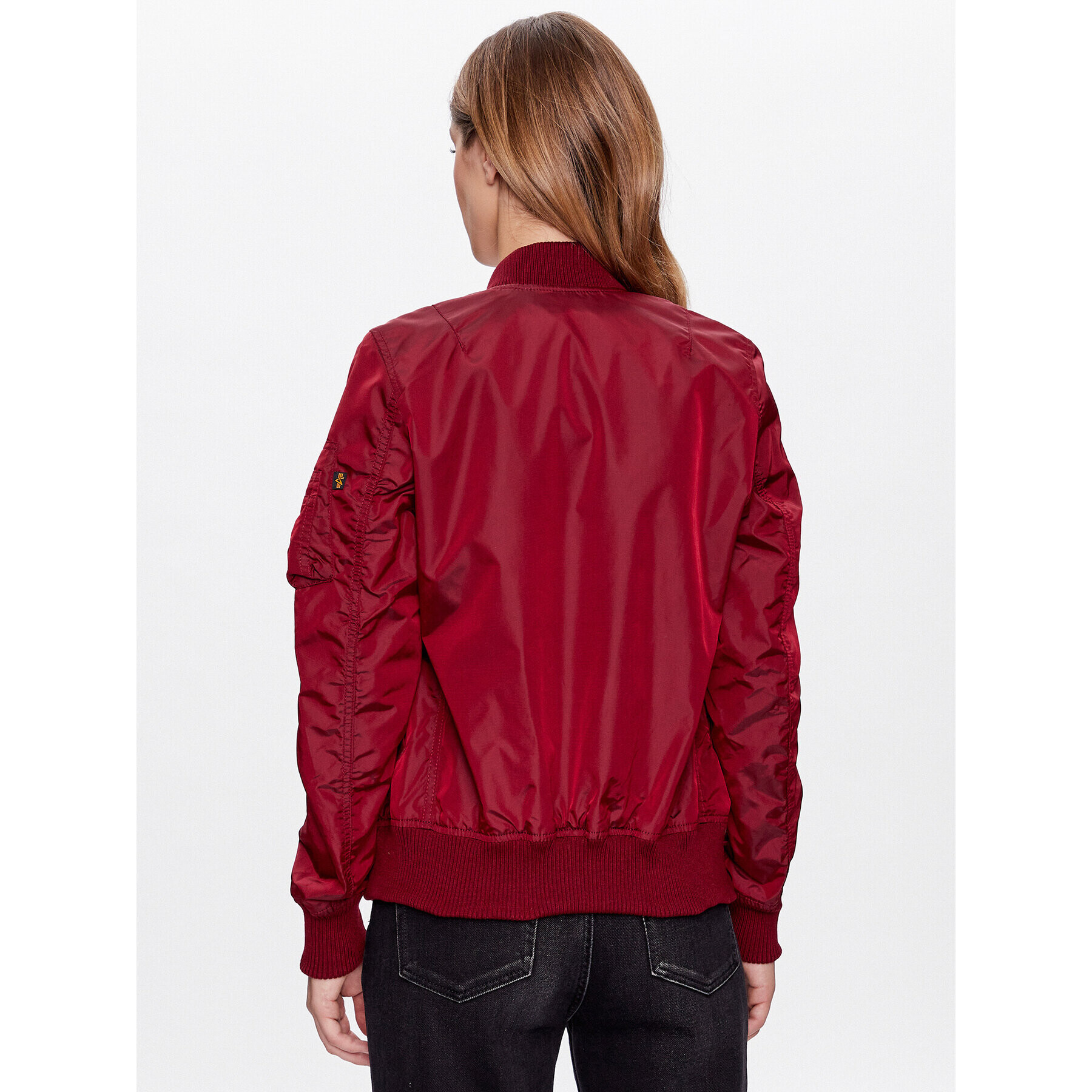 Alpha Industries Bomber jakna MA-1 141041 Bordo rdeča Slim Fit - Pepit.si