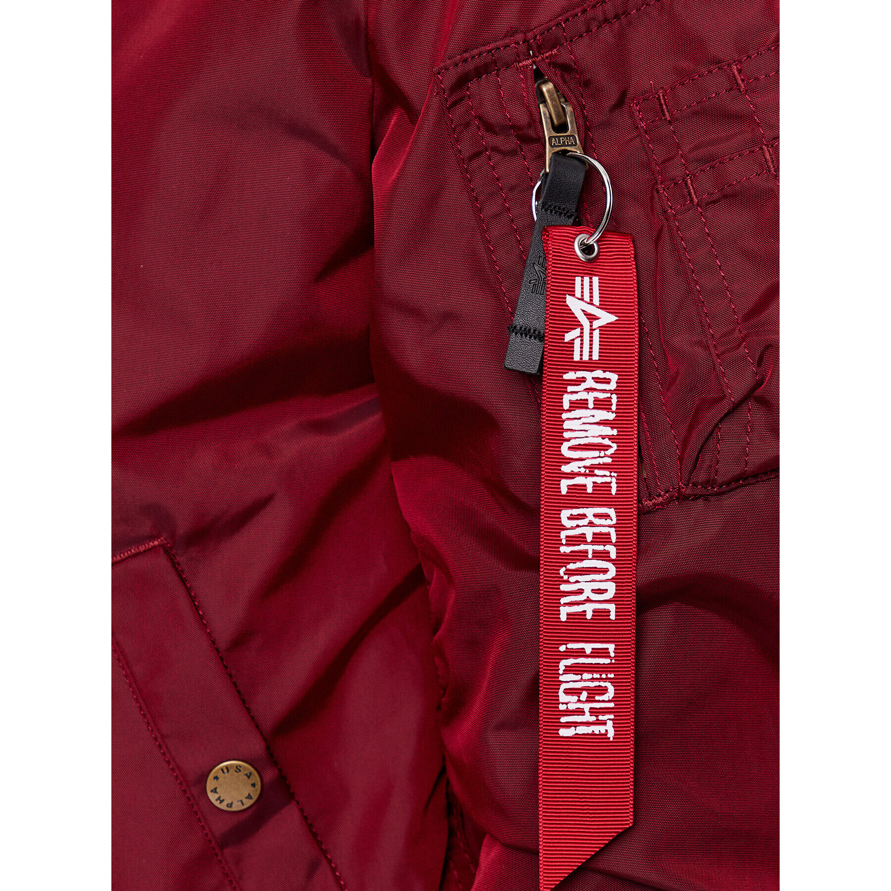 Alpha Industries Bomber jakna MA-1 141041 Bordo rdeča Slim Fit - Pepit.si